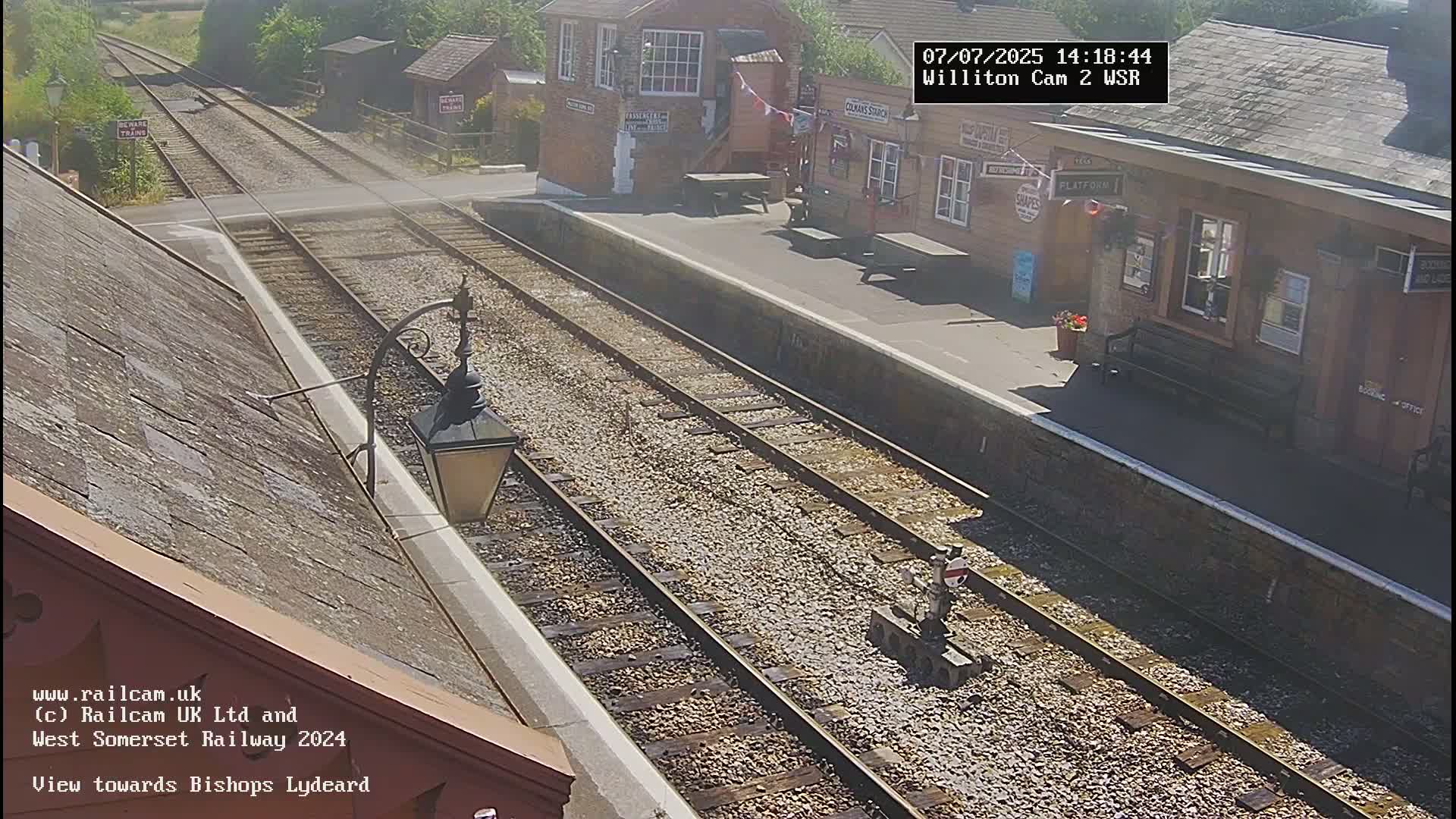West Somerset Railway Williton Station South Platform View Live Cam  - Somerset, South West, England, United Kingdom