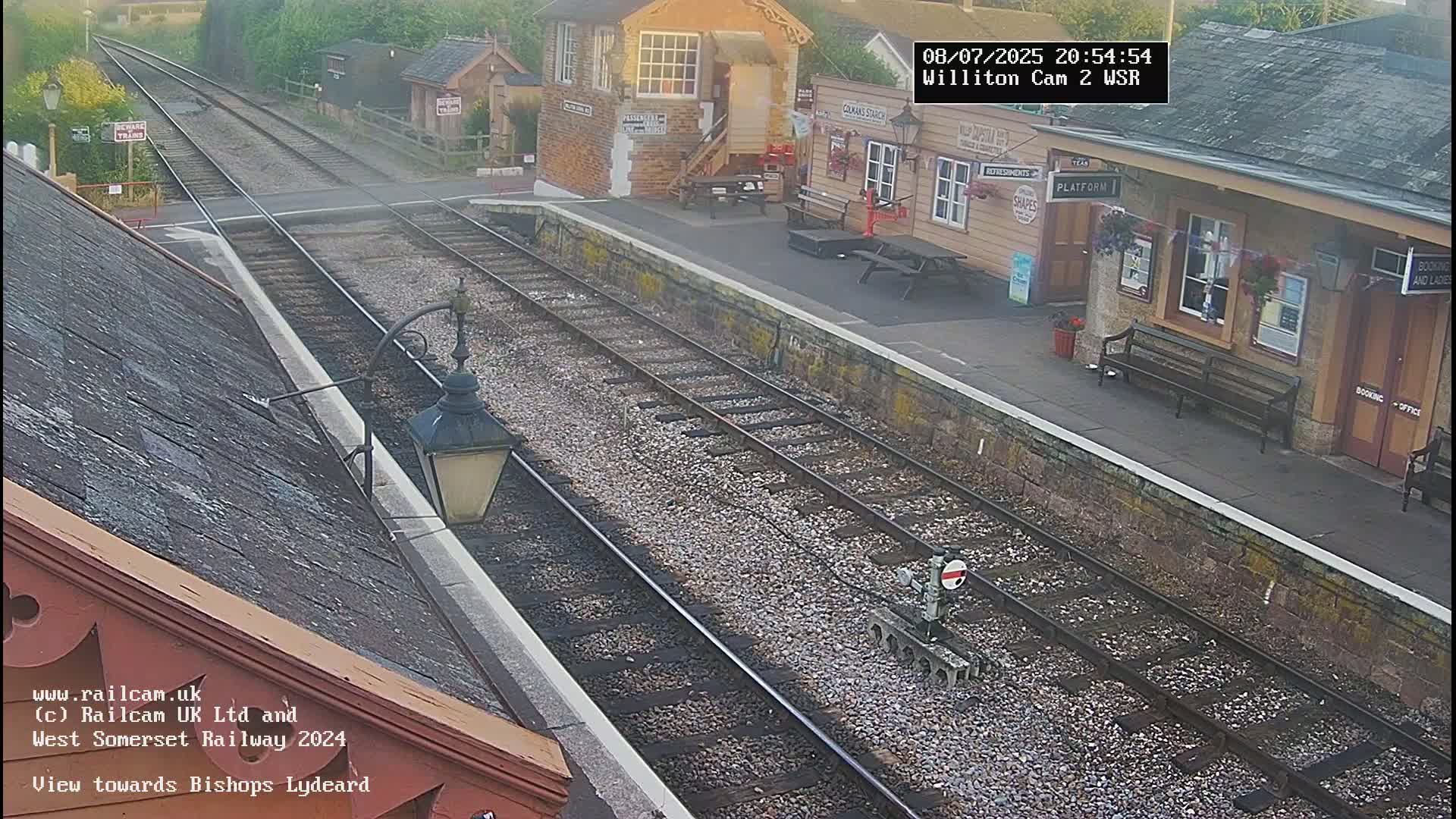 West Somerset Railway Williton Station South Platform View Live Cam  - Somerset, South West, England, United Kingdom