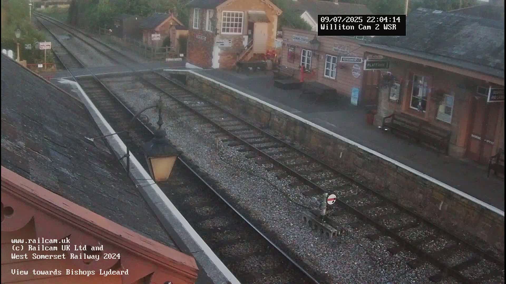 West Somerset Railway Williton Station South Platform View Live Cam  - Somerset, South West, England, United Kingdom