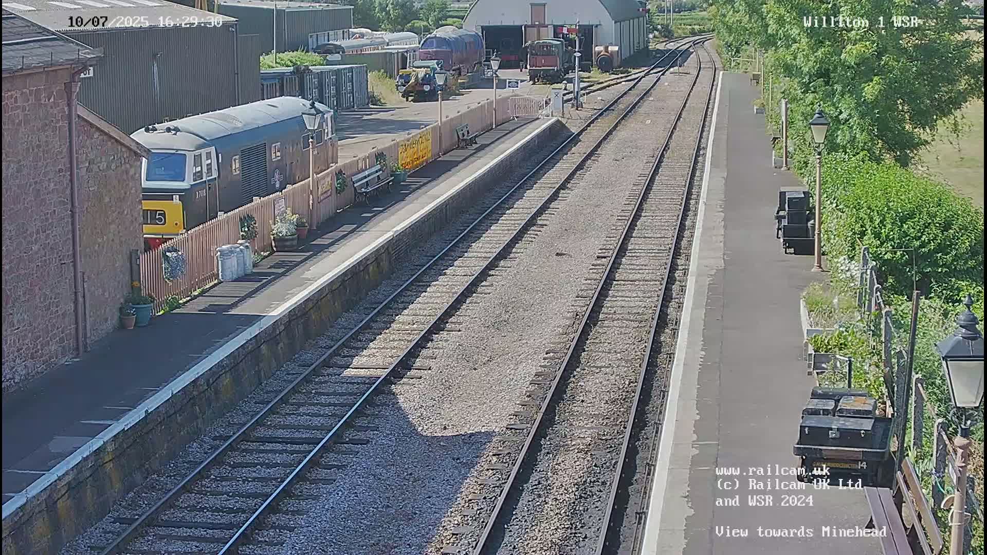 West Somerset Railway Williton Station South Platform View Live Cam  - Somerset, South West, England, United Kingdom