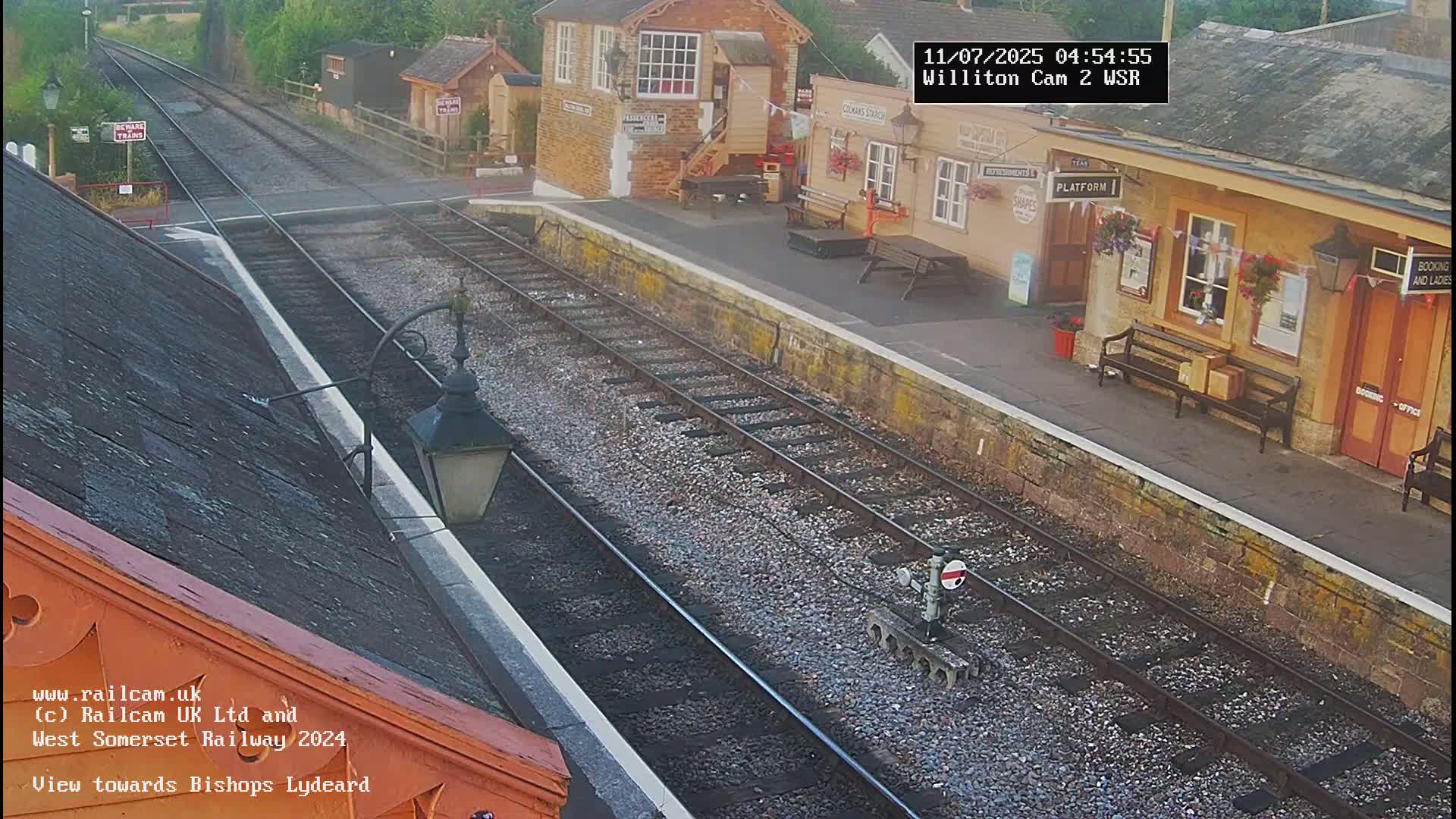 West Somerset Railway Williton Station South Platform View Live Cam  - Somerset, South West, England, United Kingdom