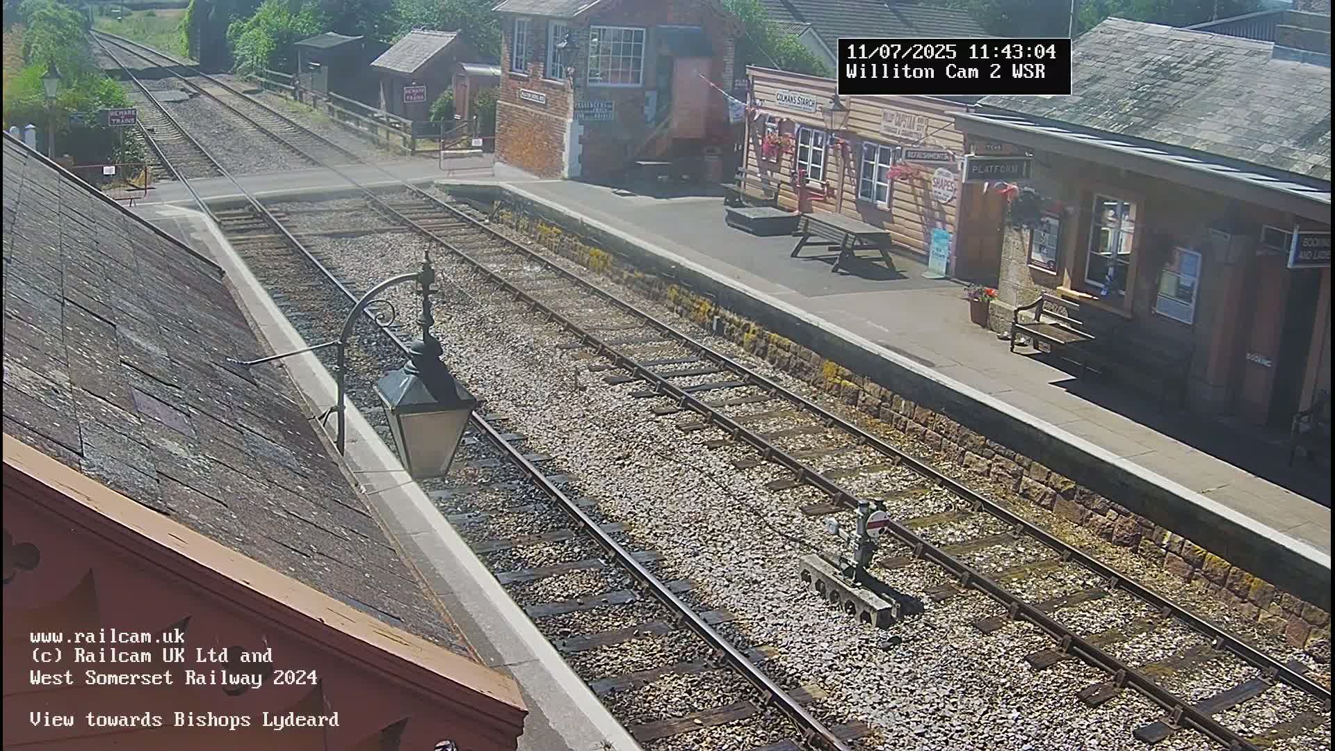 West Somerset Railway Williton Station South Platform View Live Cam  - Somerset, South West, England, United Kingdom