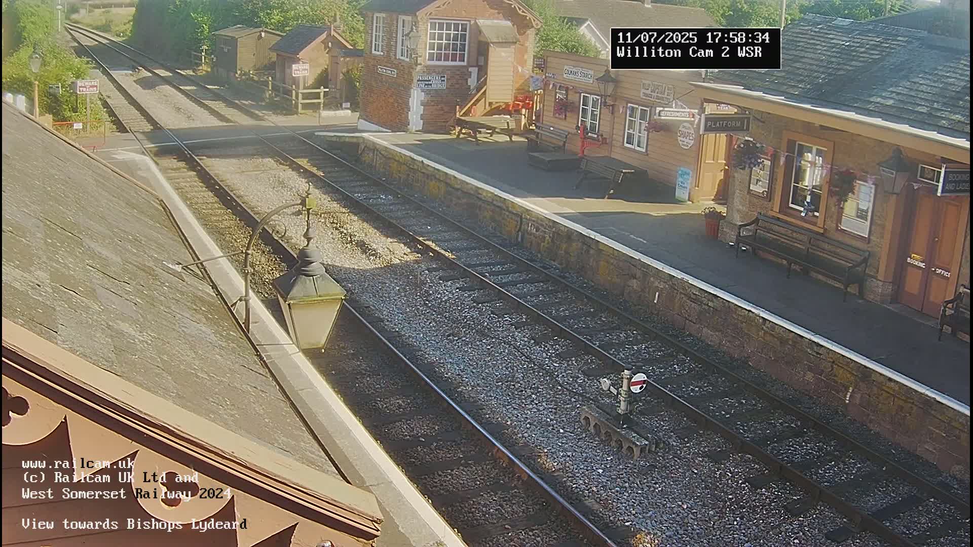 West Somerset Railway Williton Station South Platform View Live Cam  - Somerset, South West, England, United Kingdom