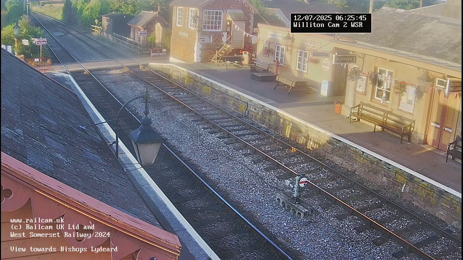 West Somerset Railway Williton Station South Platform View Live Cam  - Somerset, South West, England, United Kingdom