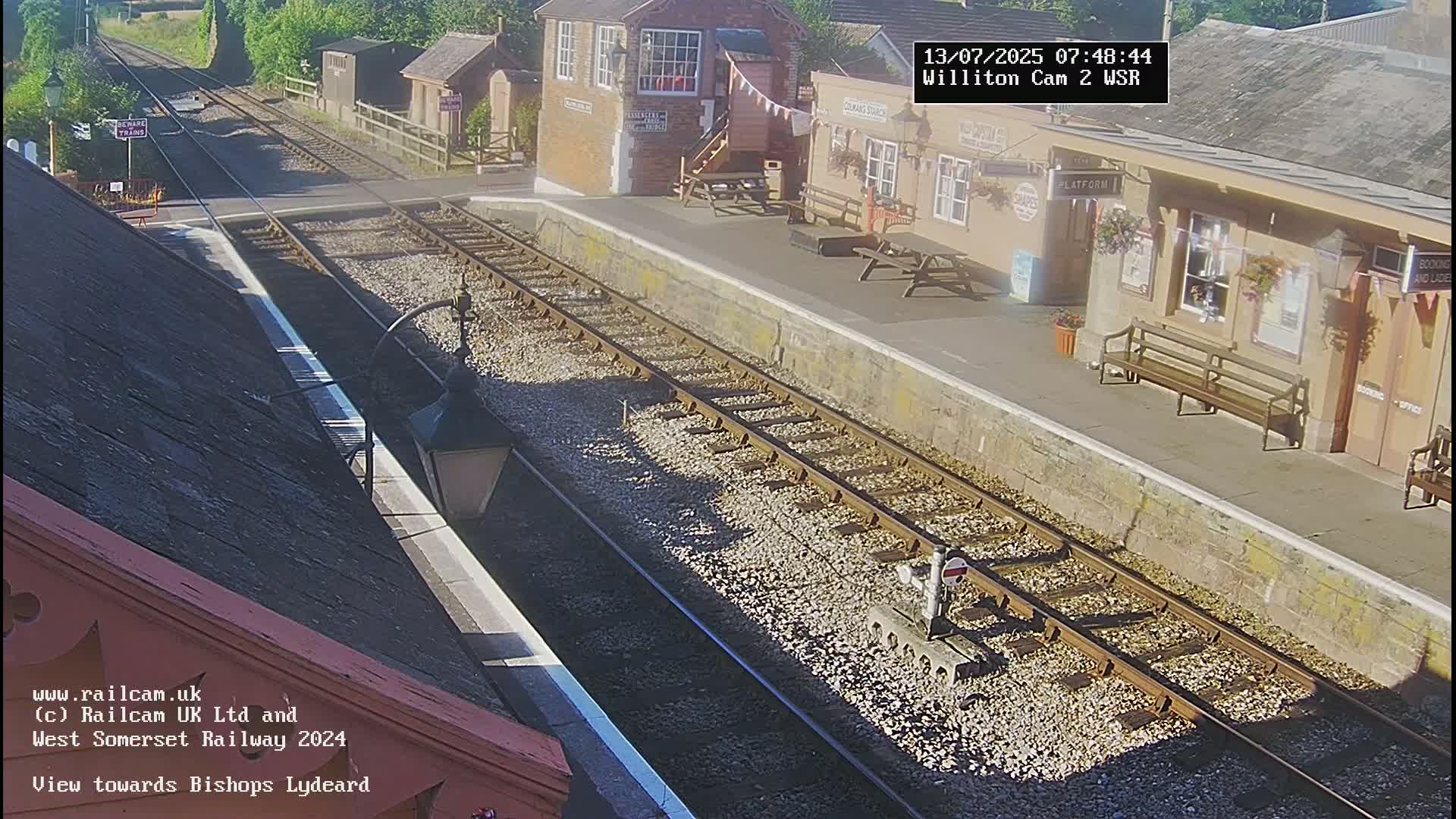West Somerset Railway Williton Station South Platform View Live Cam  - Somerset, South West, England, United Kingdom
