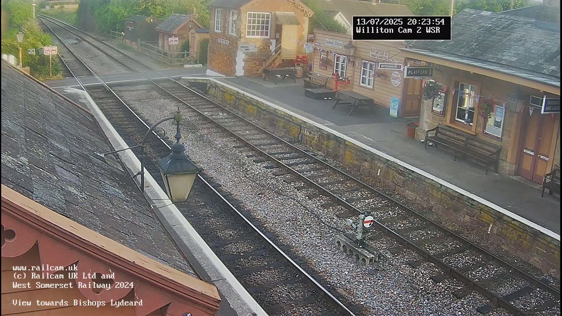 West Somerset Railway Williton Station South Platform View Live Cam  - Somerset, South West, England, United Kingdom