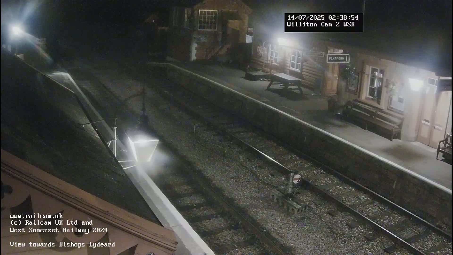 West Somerset Railway Williton Station South Platform View Live Cam  - Somerset, South West, England, United Kingdom