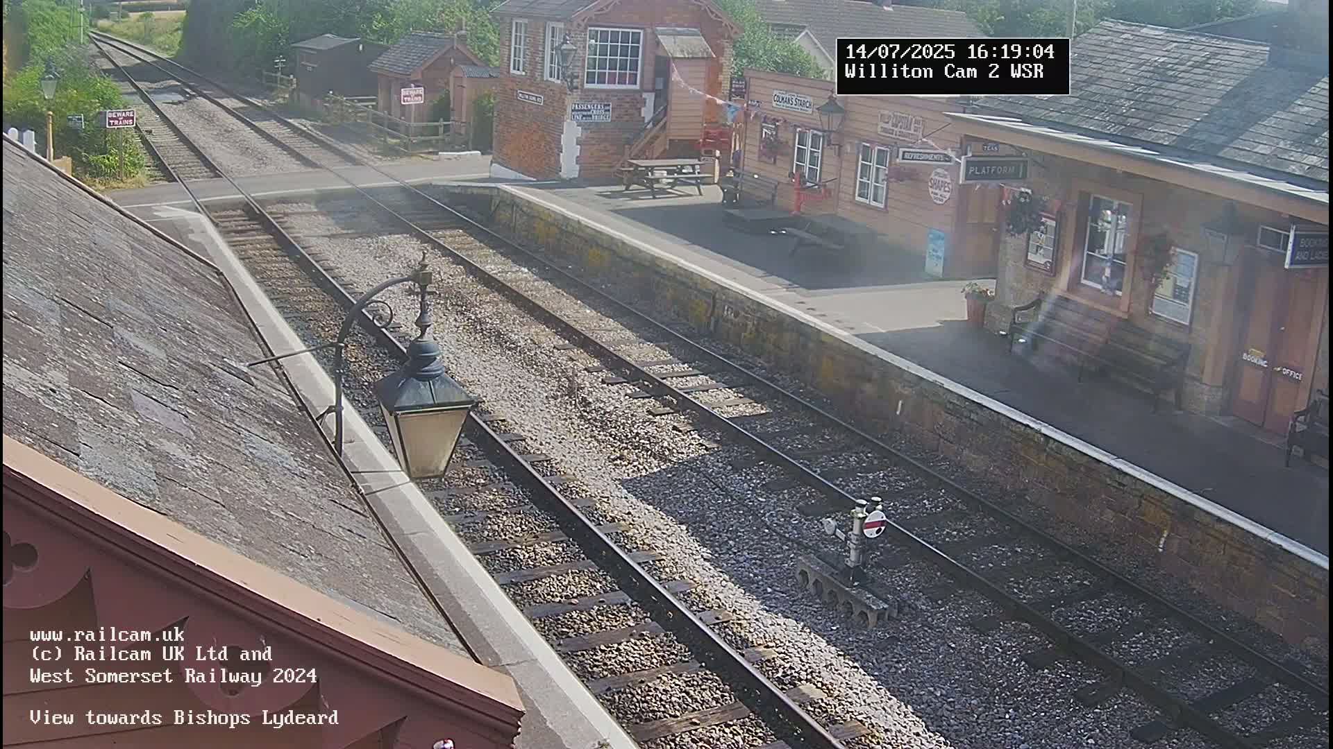 West Somerset Railway Williton Station South Platform View Live Cam  - Somerset, South West, England, United Kingdom