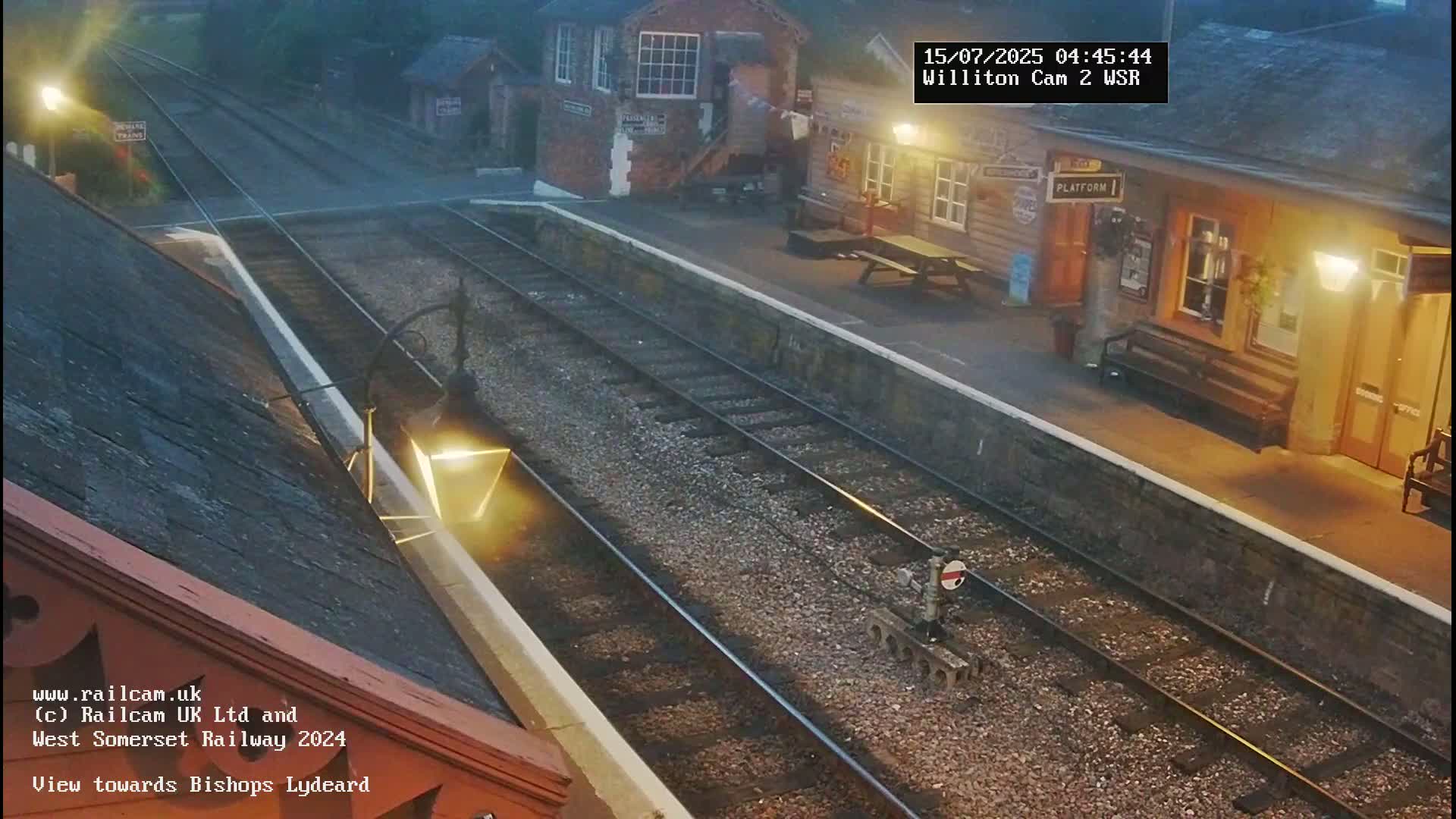 West Somerset Railway Williton Station South Platform View Live Cam  - Somerset, South West, England, United Kingdom