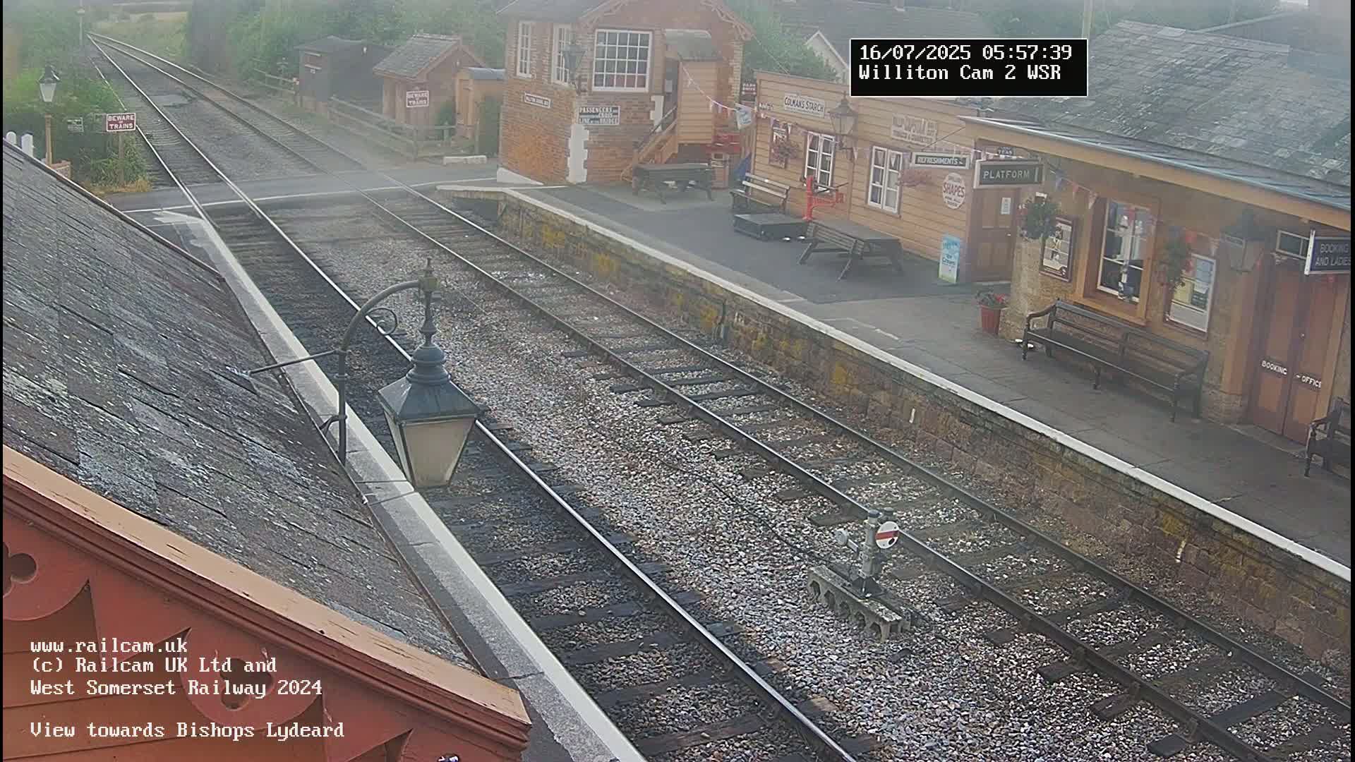 West Somerset Railway Williton Station South Platform View Live Cam  - Somerset, South West, England, United Kingdom