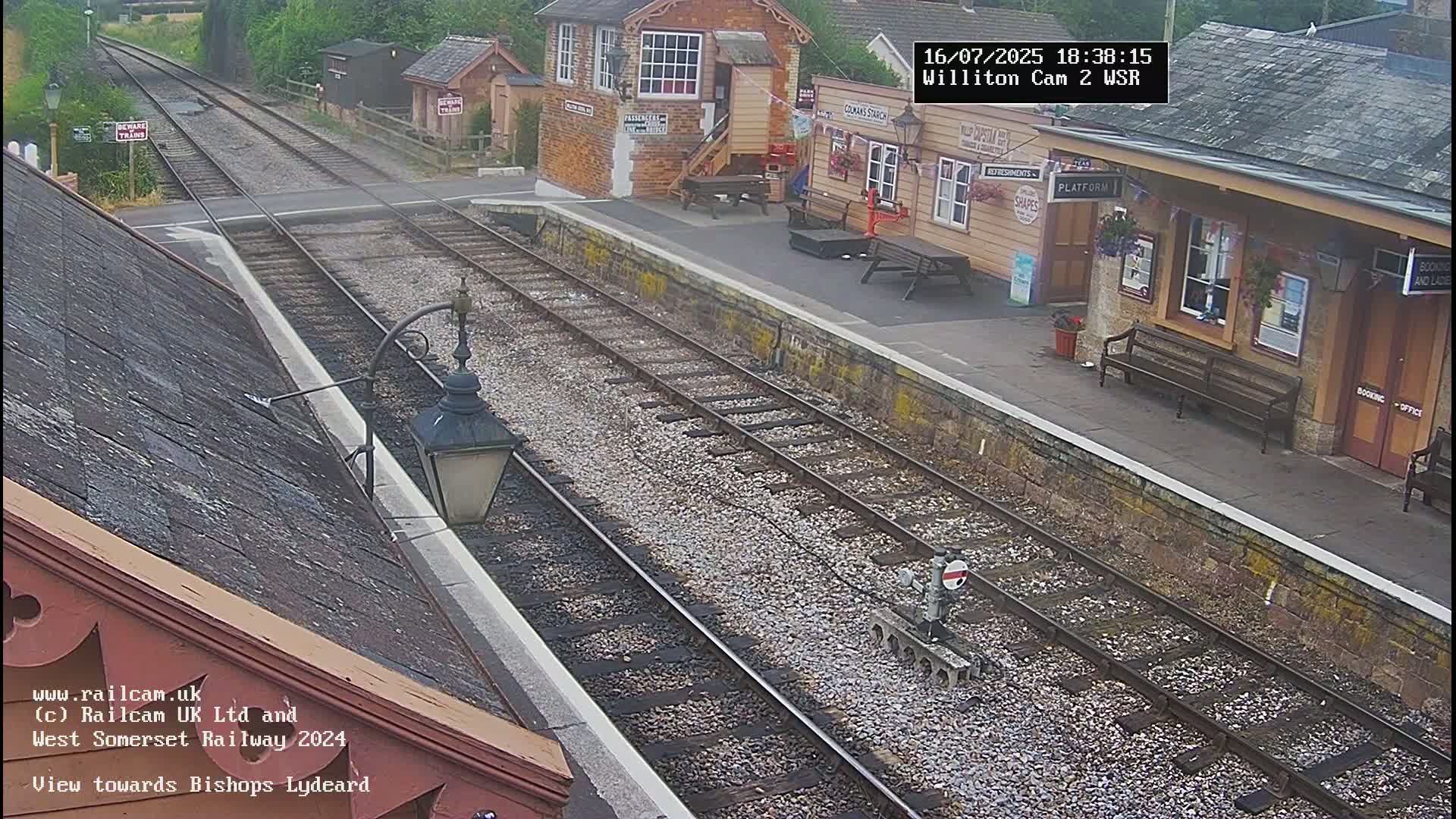 West Somerset Railway Williton Station South Platform View Live Cam  - Somerset, South West, England, United Kingdom