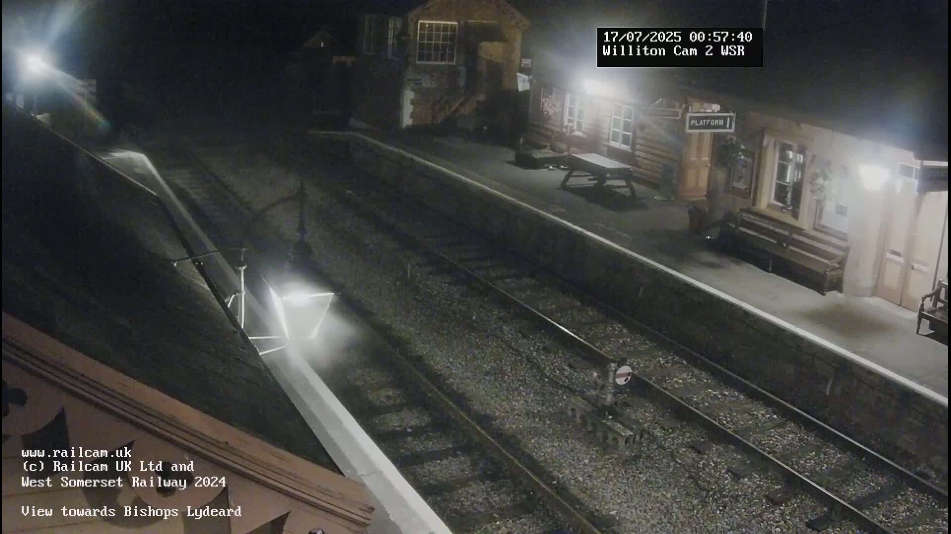 West Somerset Railway Williton Station South Platform View Live Cam  - Somerset, South West, England, United Kingdom