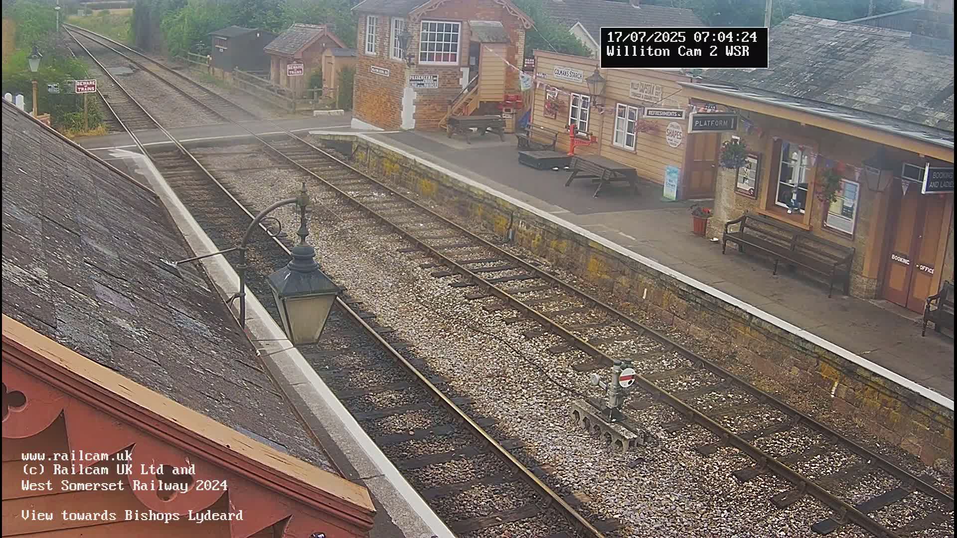 West Somerset Railway Williton Station South Platform View Live Cam  - Somerset, South West, England, United Kingdom