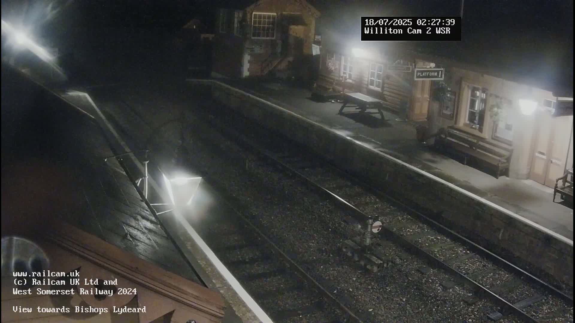 West Somerset Railway Williton Station South Platform View Live Cam  - Somerset, South West, England, United Kingdom