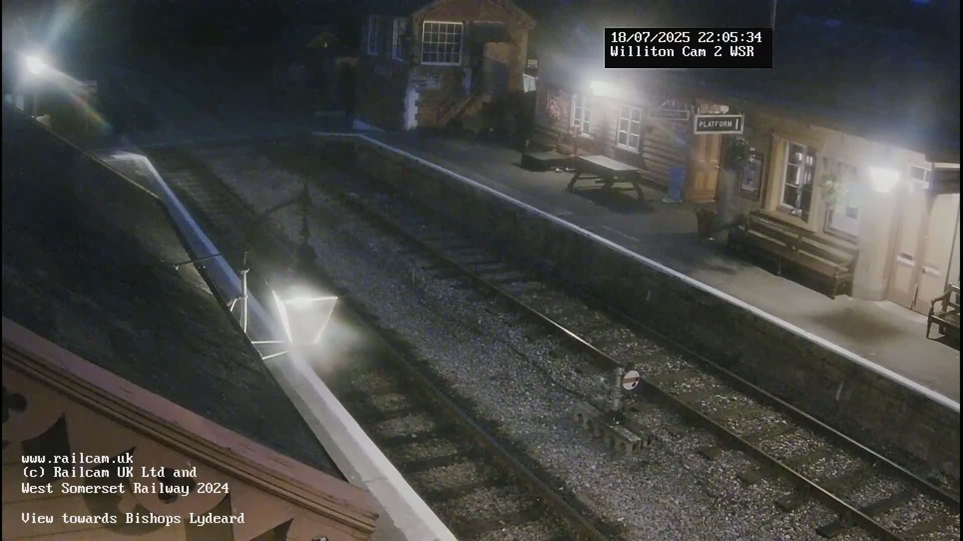West Somerset Railway Williton Station South Platform View Live Cam  - Somerset, South West, England, United Kingdom