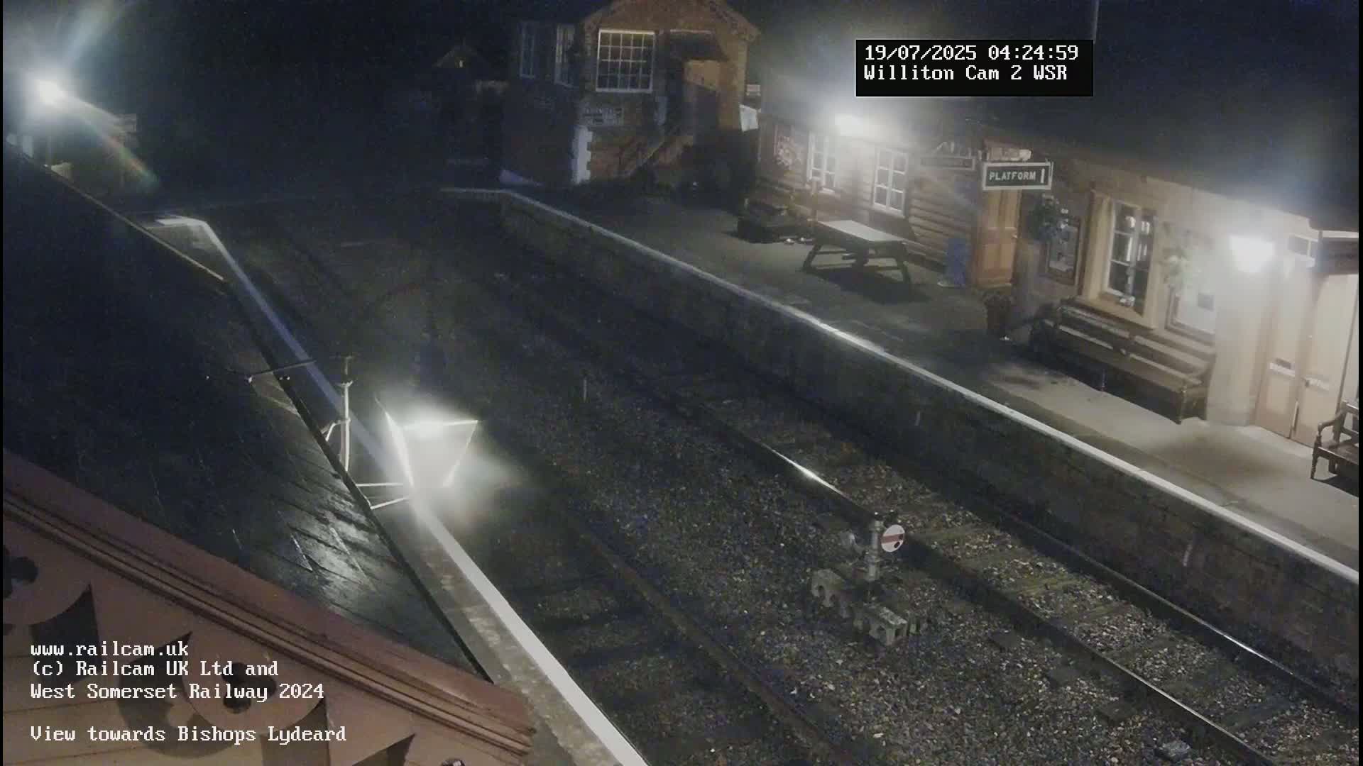 West Somerset Railway Williton Station South Platform View Live Cam  - Somerset, South West, England, United Kingdom