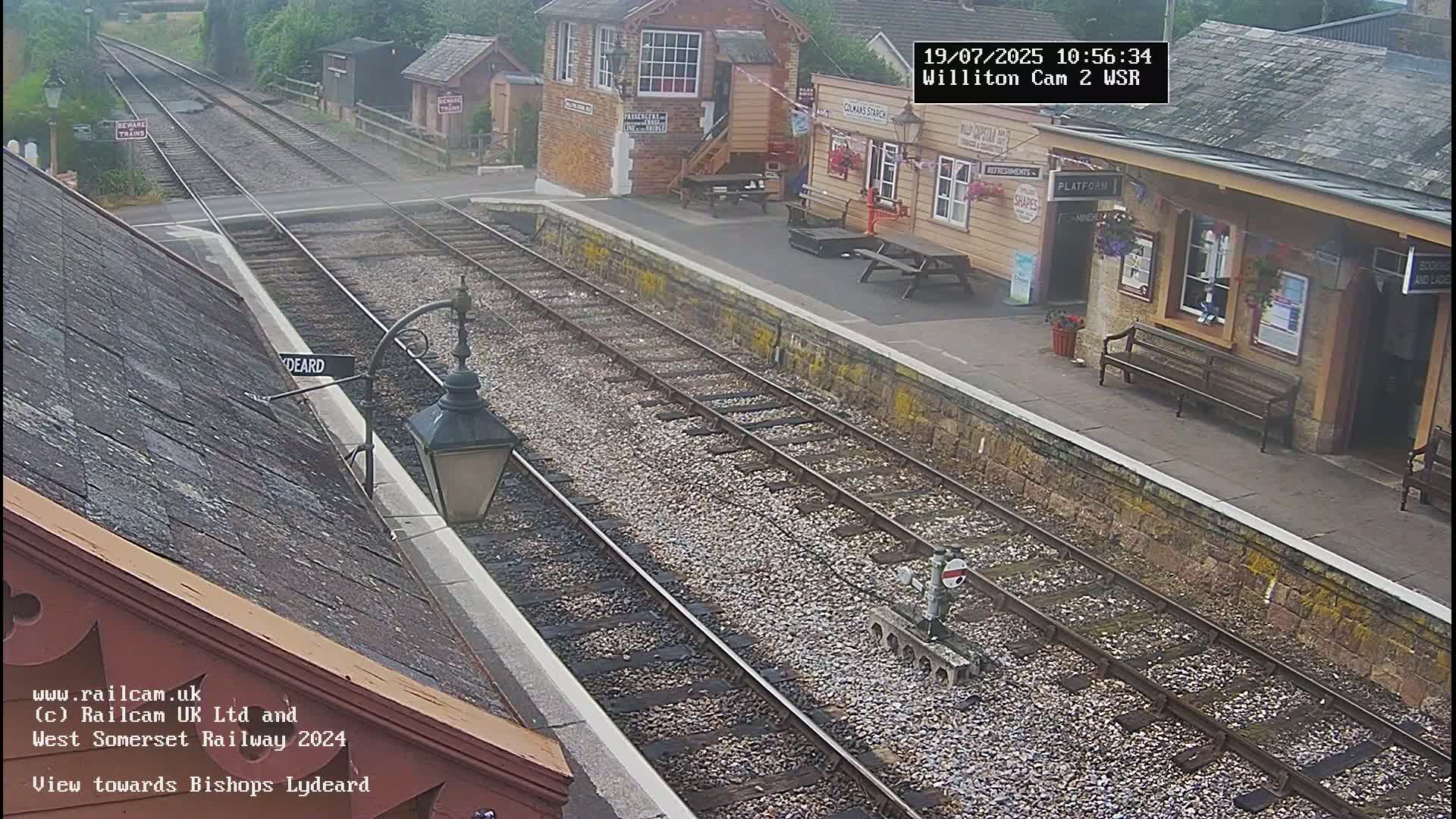 West Somerset Railway Williton Station South Platform View Live Cam  - Somerset, South West, England, United Kingdom