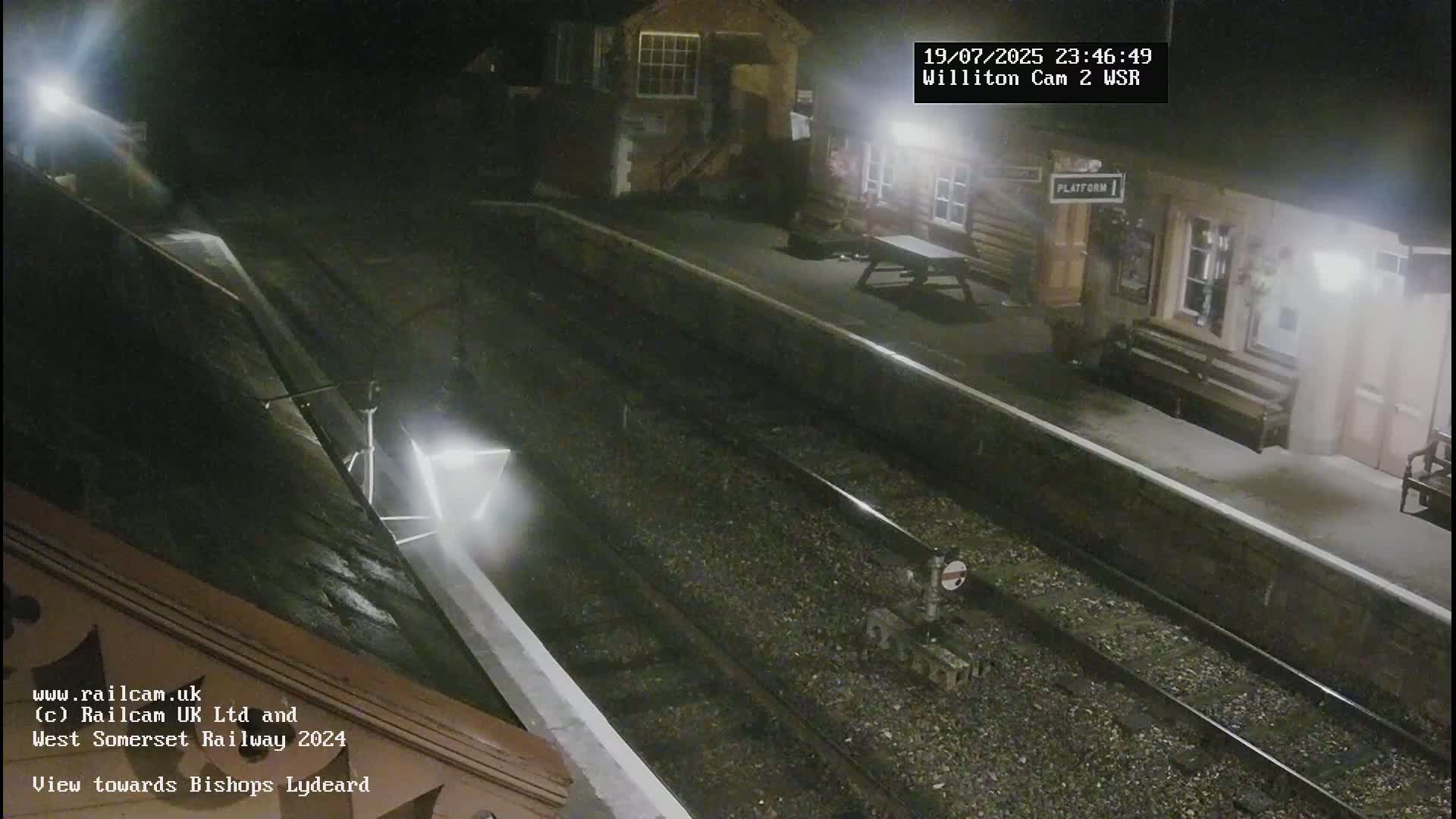 West Somerset Railway Williton Station South Platform View Live Cam  - Somerset, South West, England, United Kingdom