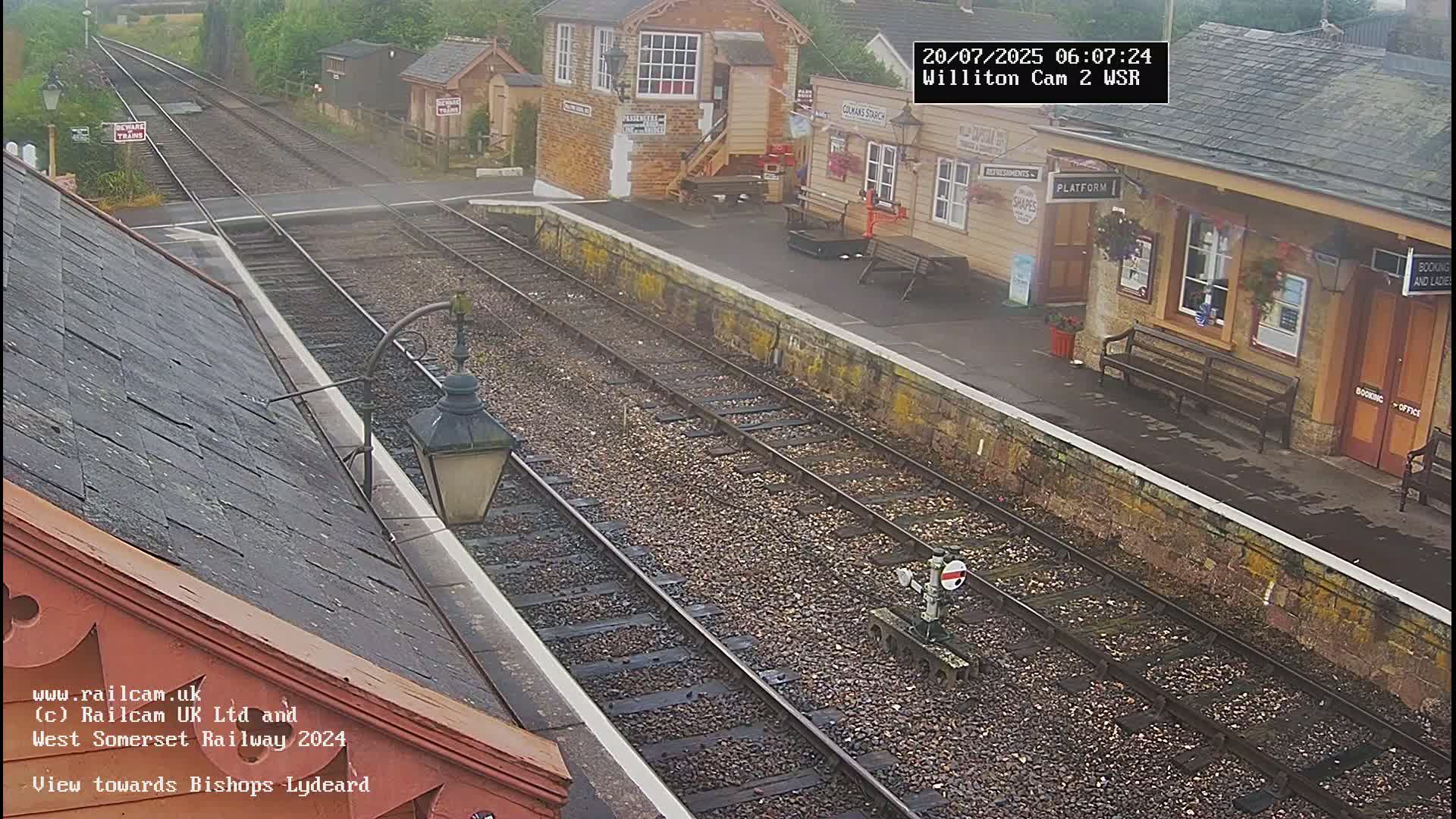 West Somerset Railway Williton Station South Platform View Live Cam  - Somerset, South West, England, United Kingdom