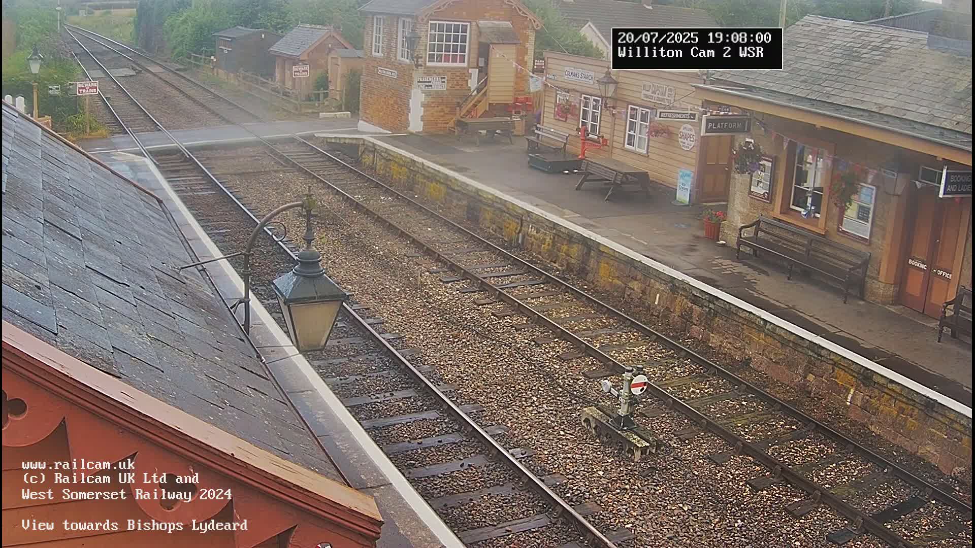 West Somerset Railway Williton Station South Platform View Live Cam  - Somerset, South West, England, United Kingdom