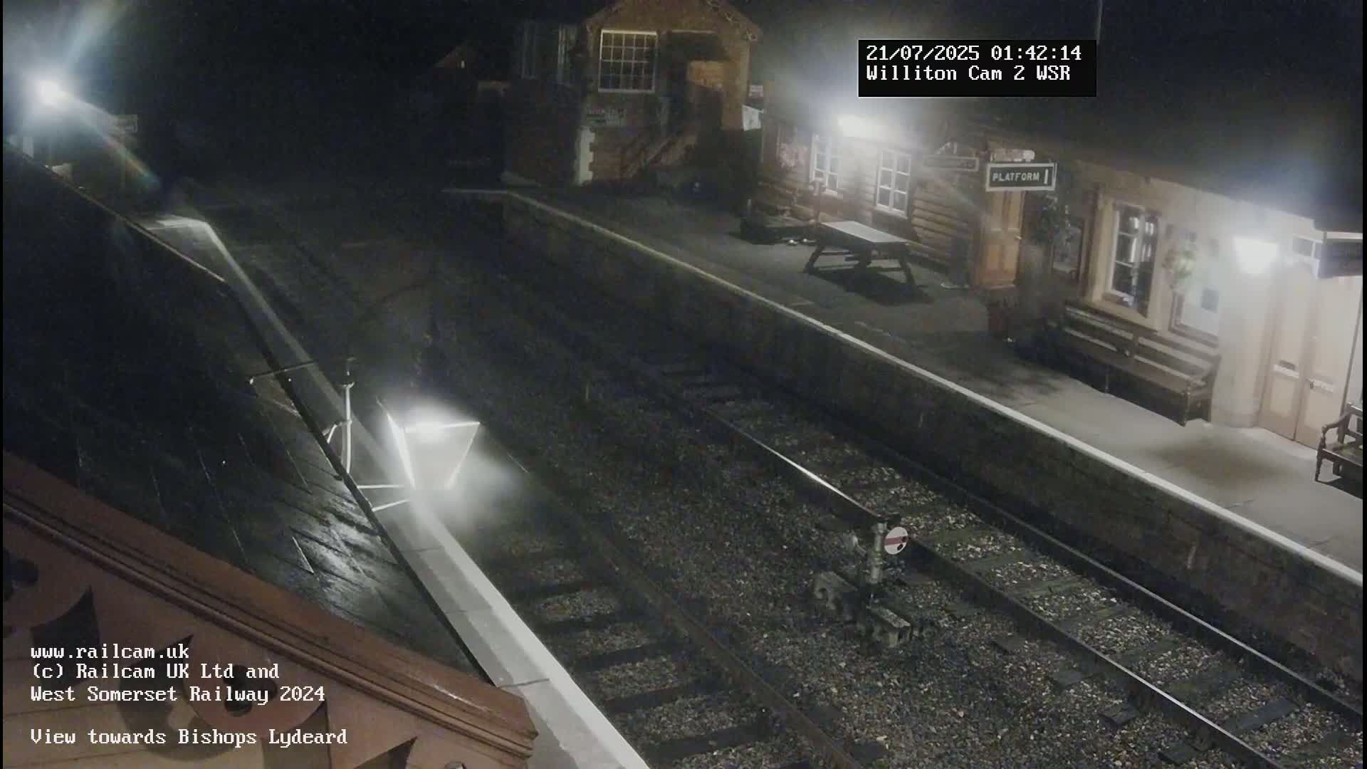 West Somerset Railway Williton Station South Platform View Live Cam  - Somerset, South West, England, United Kingdom