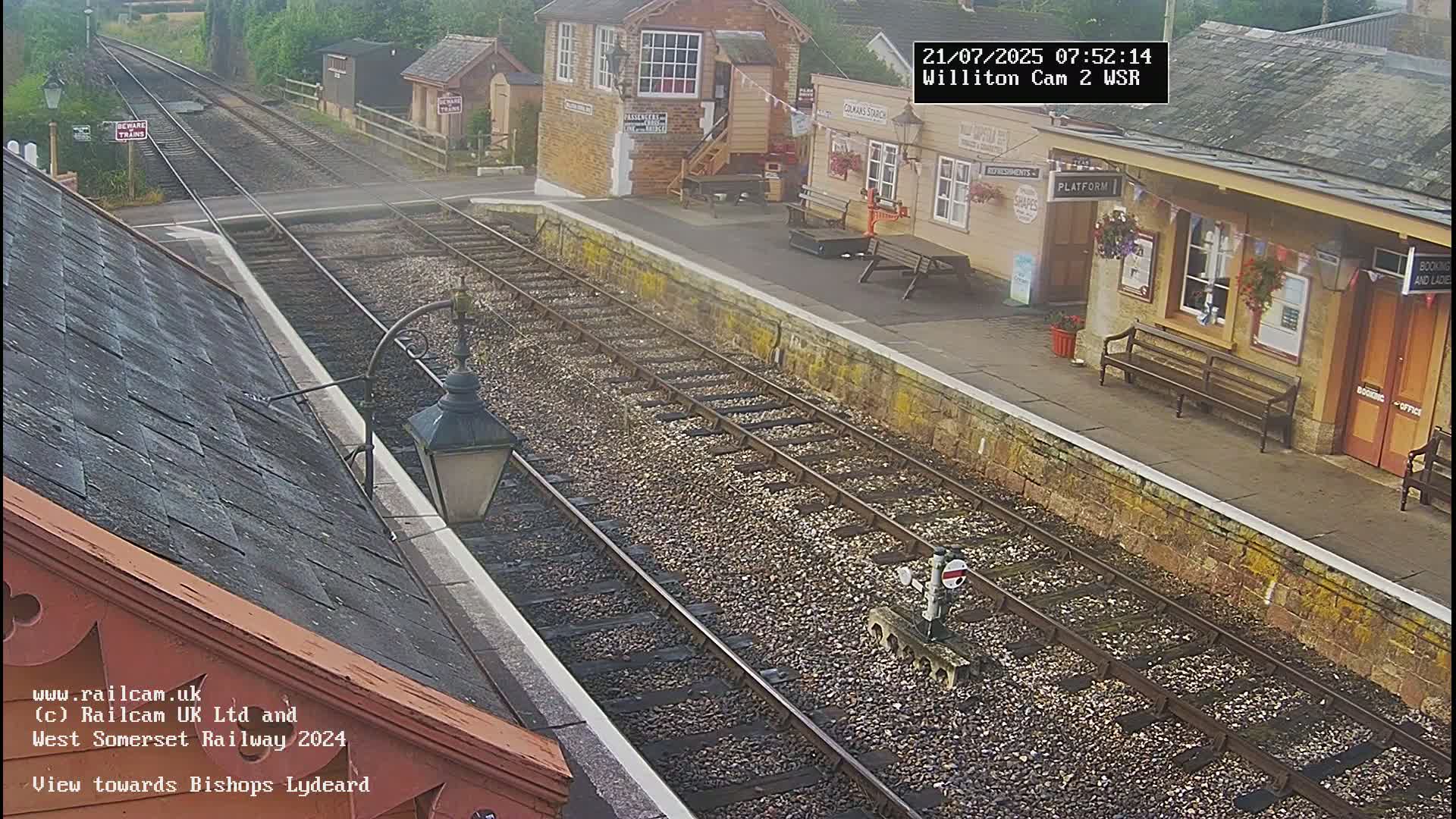 West Somerset Railway Williton Station South Platform View Live Cam  - Somerset, South West, England, United Kingdom