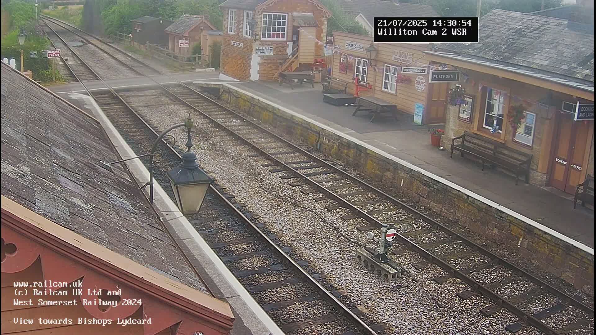 West Somerset Railway Williton Station South Platform View Live Cam  - Somerset, South West, England, United Kingdom