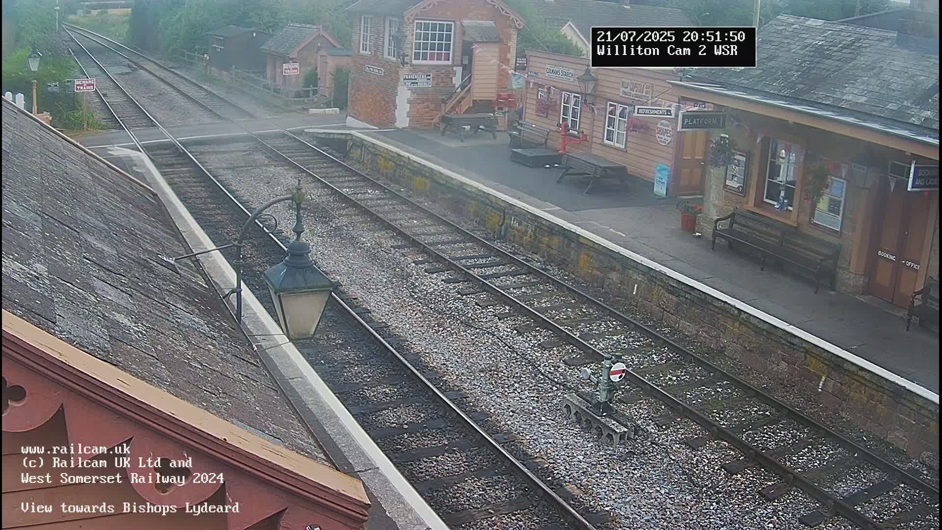 West Somerset Railway Williton Station South Platform View Live Cam  - Somerset, South West, England, United Kingdom
