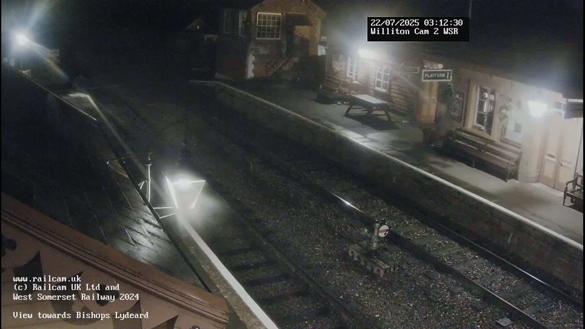 West Somerset Railway Williton Station South Platform View Live Cam  - Somerset, South West, England, United Kingdom