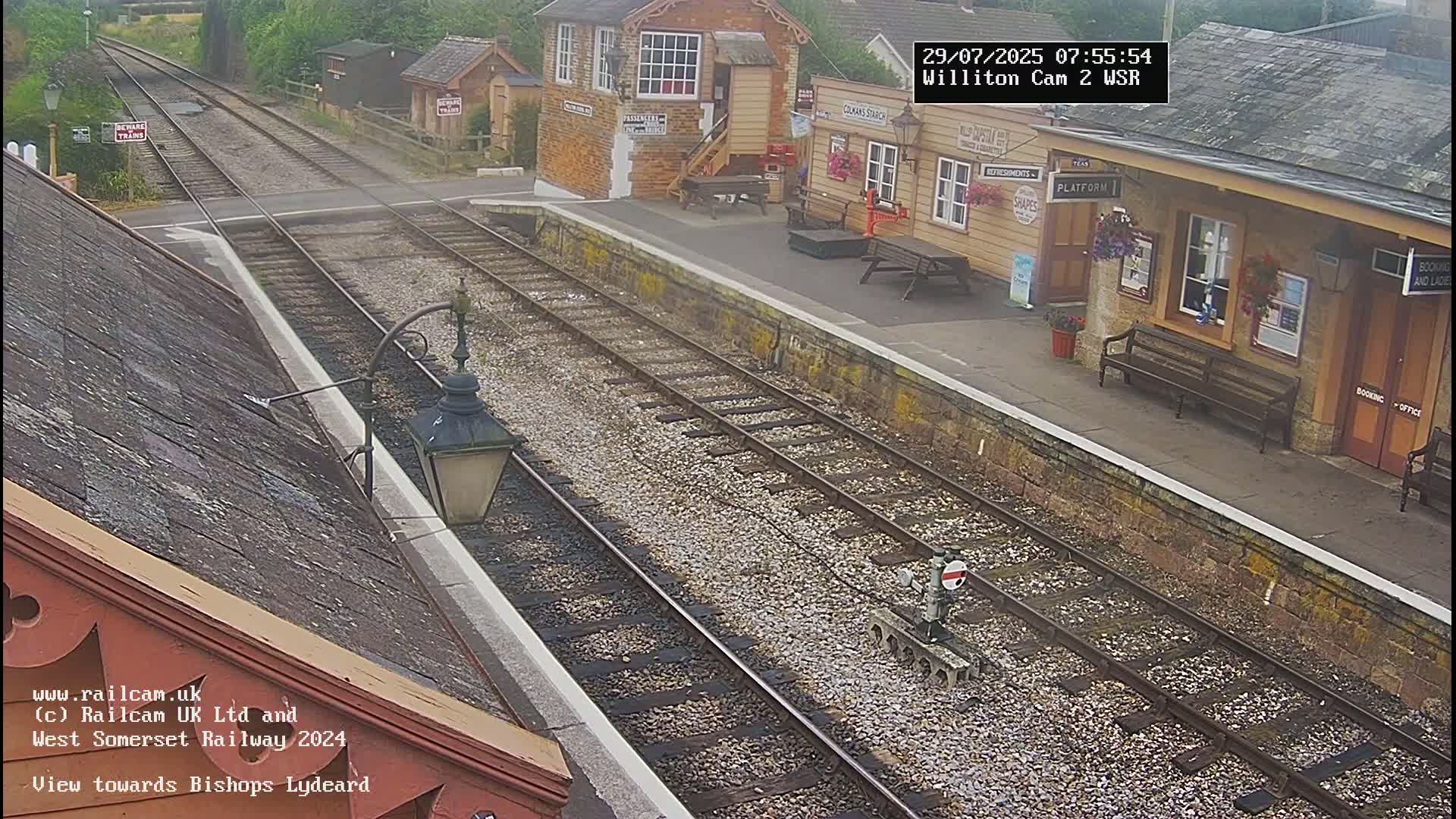 West Somerset Railway Williton Station South Platform View Live Cam  - Somerset, South West, England, United Kingdom
