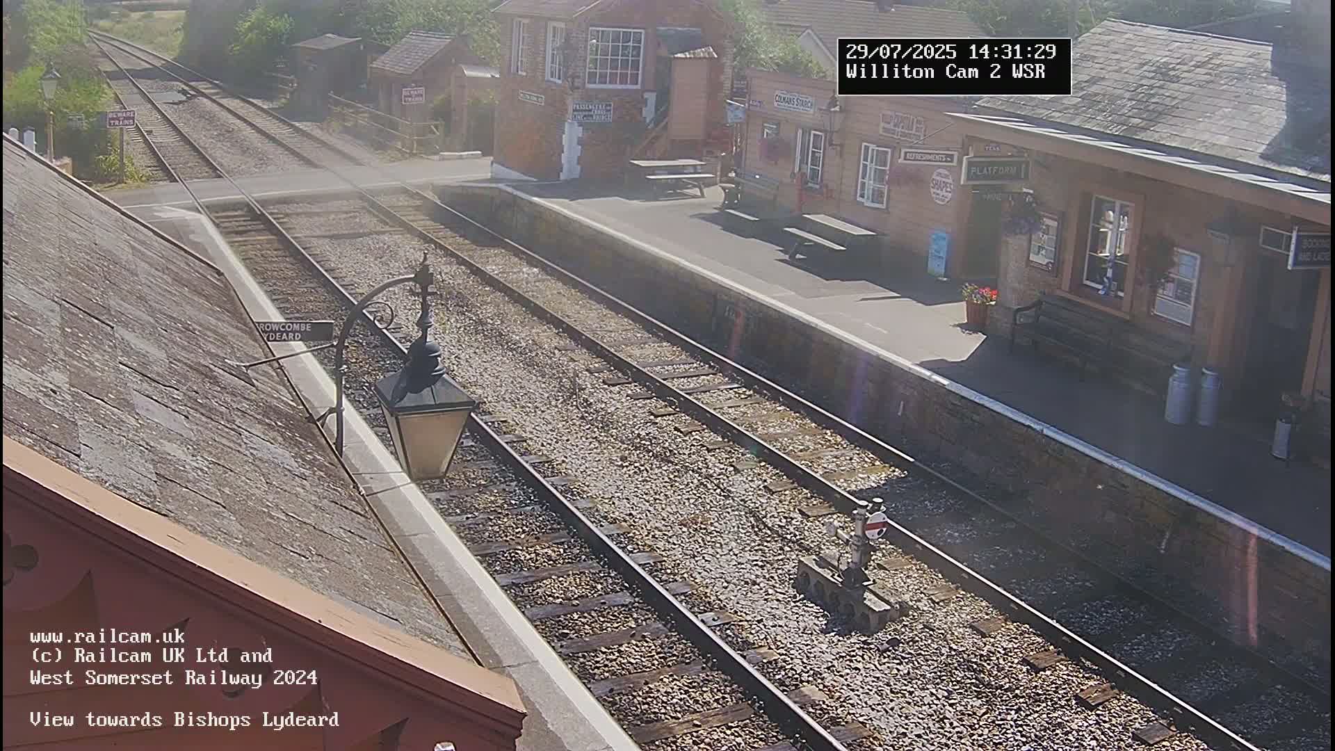 West Somerset Railway Williton Station South Platform View Live Cam  - Somerset, South West, England, United Kingdom