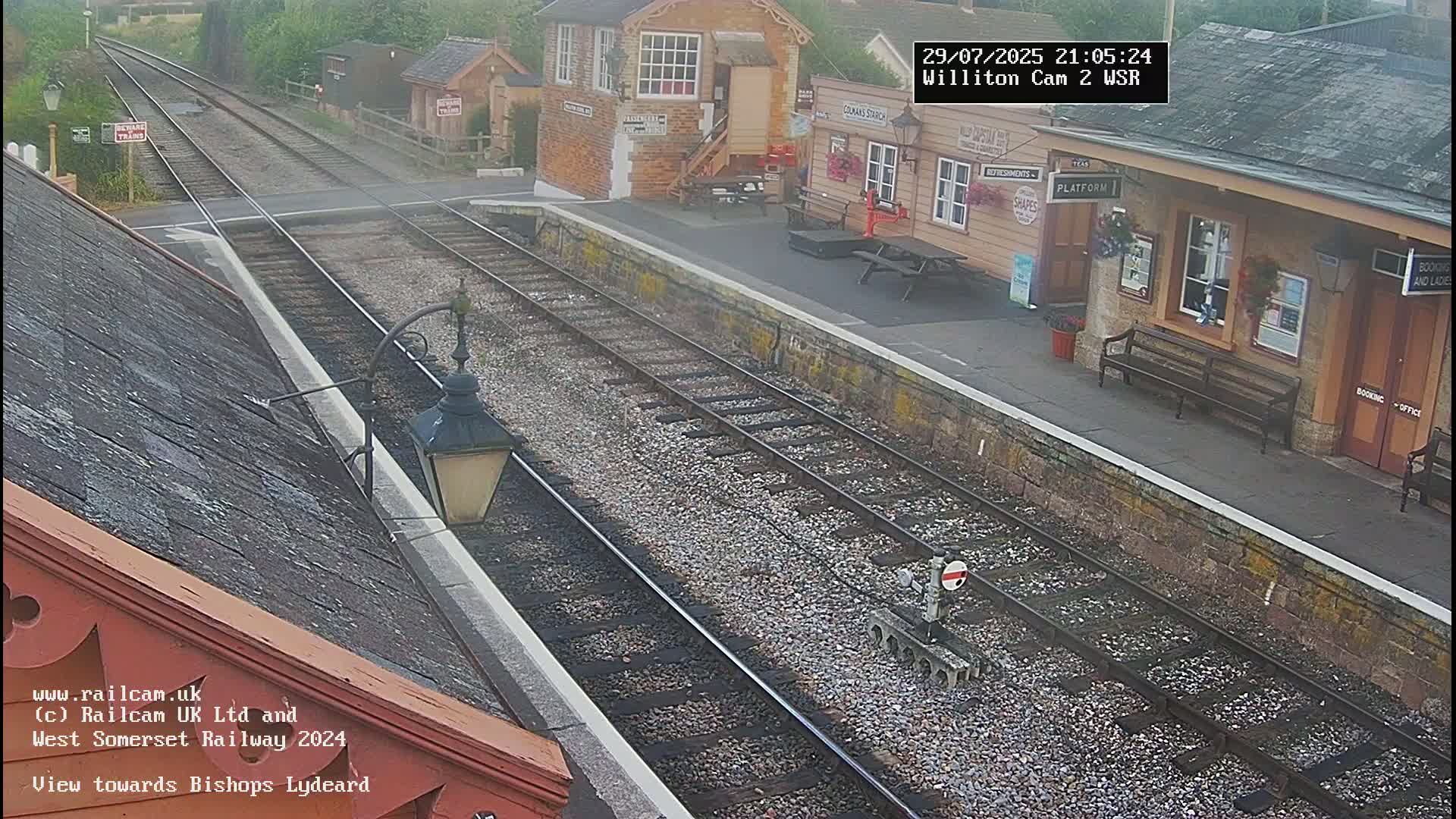 West Somerset Railway Williton Station South Platform View Live Cam  - Somerset, South West, England, United Kingdom
