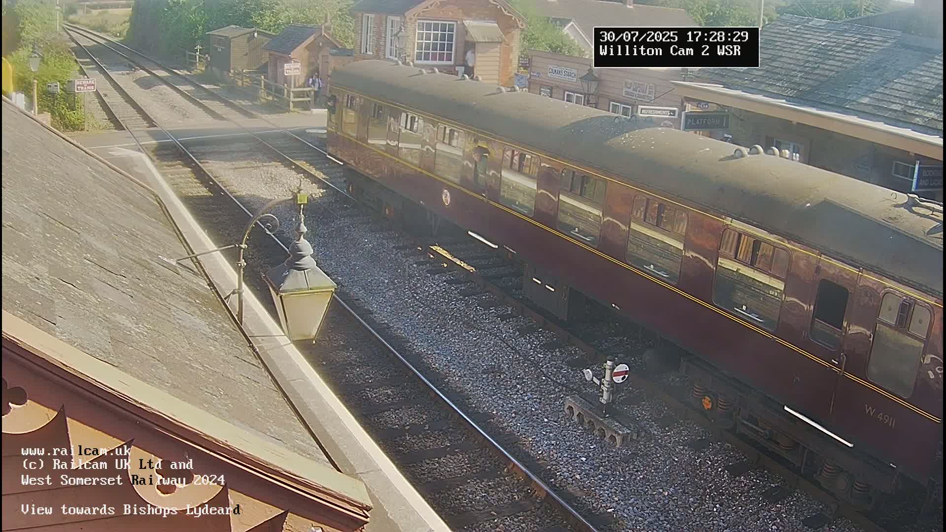 West Somerset Railway Williton Station South Platform View Live Cam  - Somerset, South West, England, United Kingdom