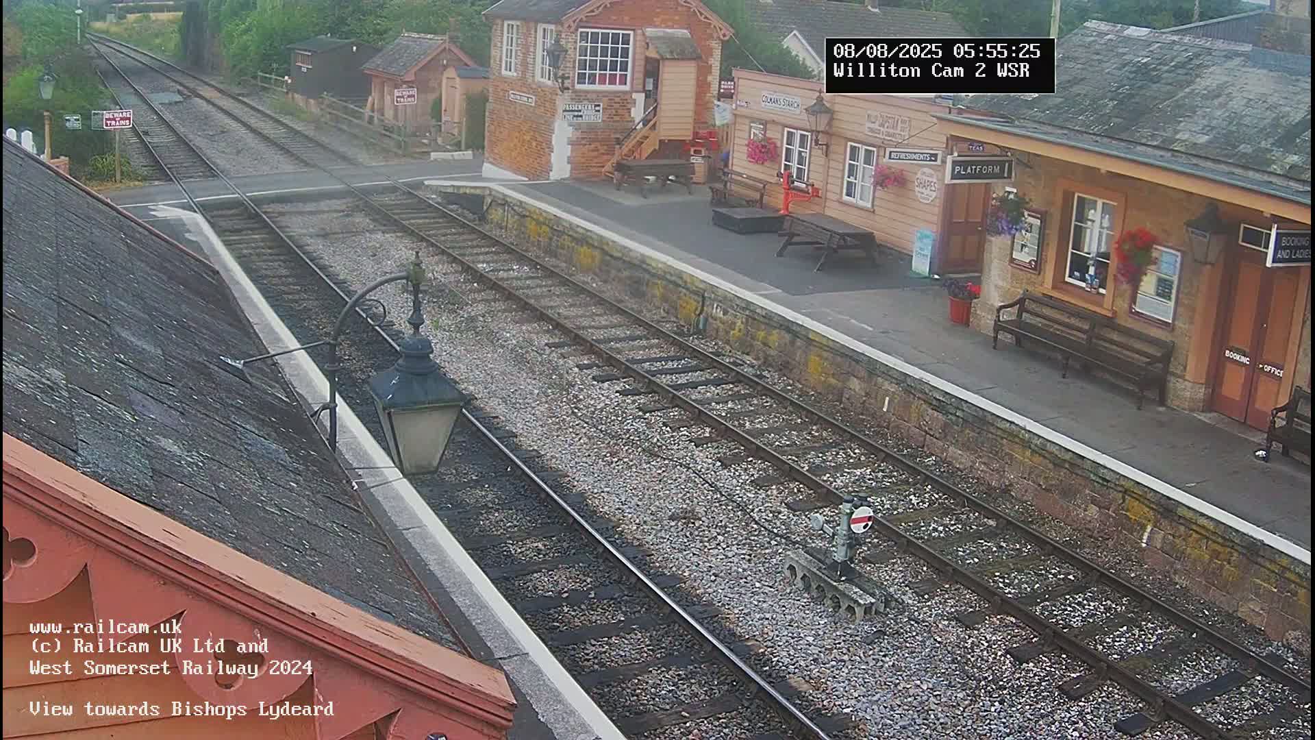 West Somerset Railway Williton Station South Platform View Live Cam  - Somerset, South West, England, United Kingdom