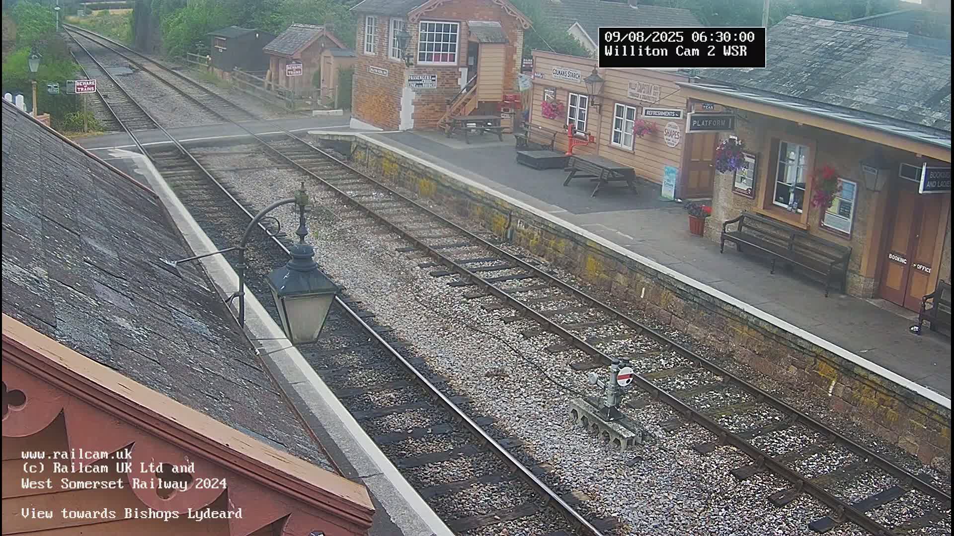 West Somerset Railway Williton Station South Platform View Live Cam  - Somerset, South West, England, United Kingdom
