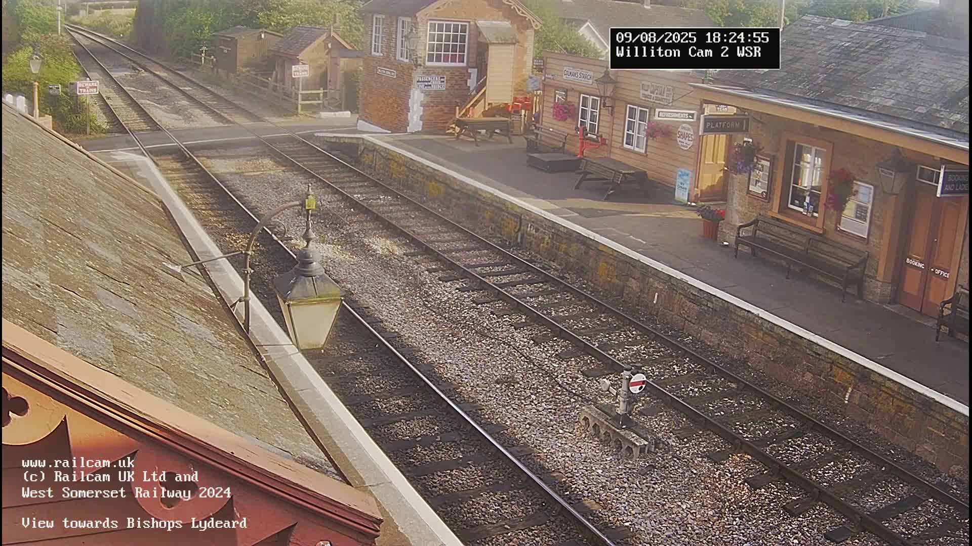 West Somerset Railway Williton Station South Platform View Live Cam  - Somerset, South West, England, United Kingdom
