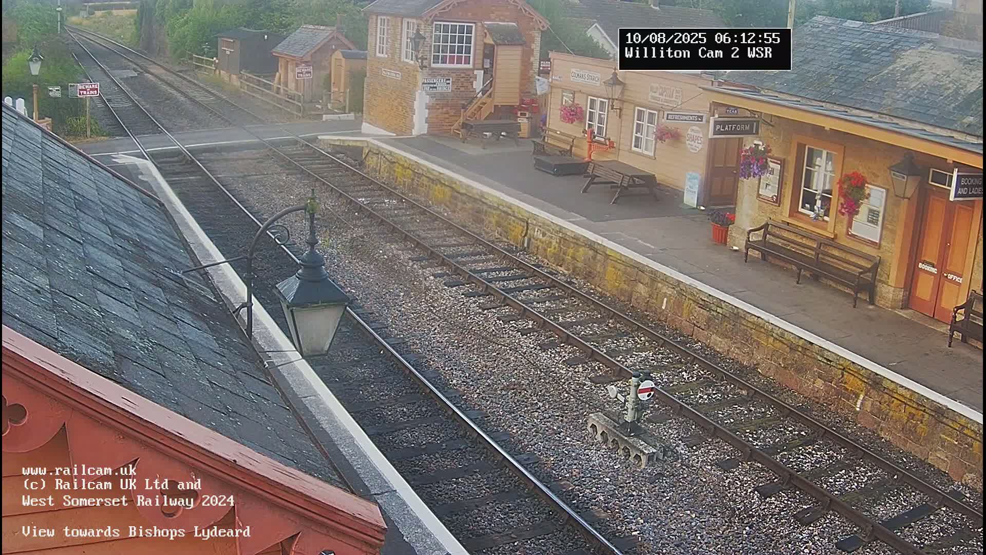 West Somerset Railway Williton Station South Platform View Live Cam  - Somerset, South West, England, United Kingdom