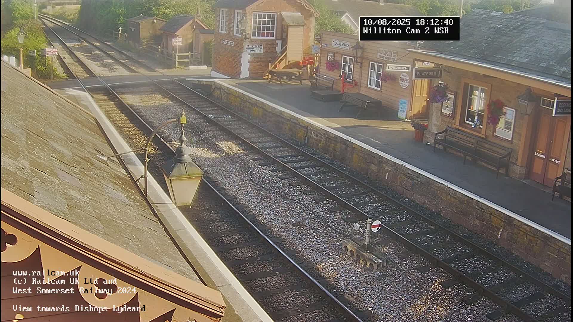 West Somerset Railway Williton Station South Platform View Live Cam  - Somerset, South West, England, United Kingdom