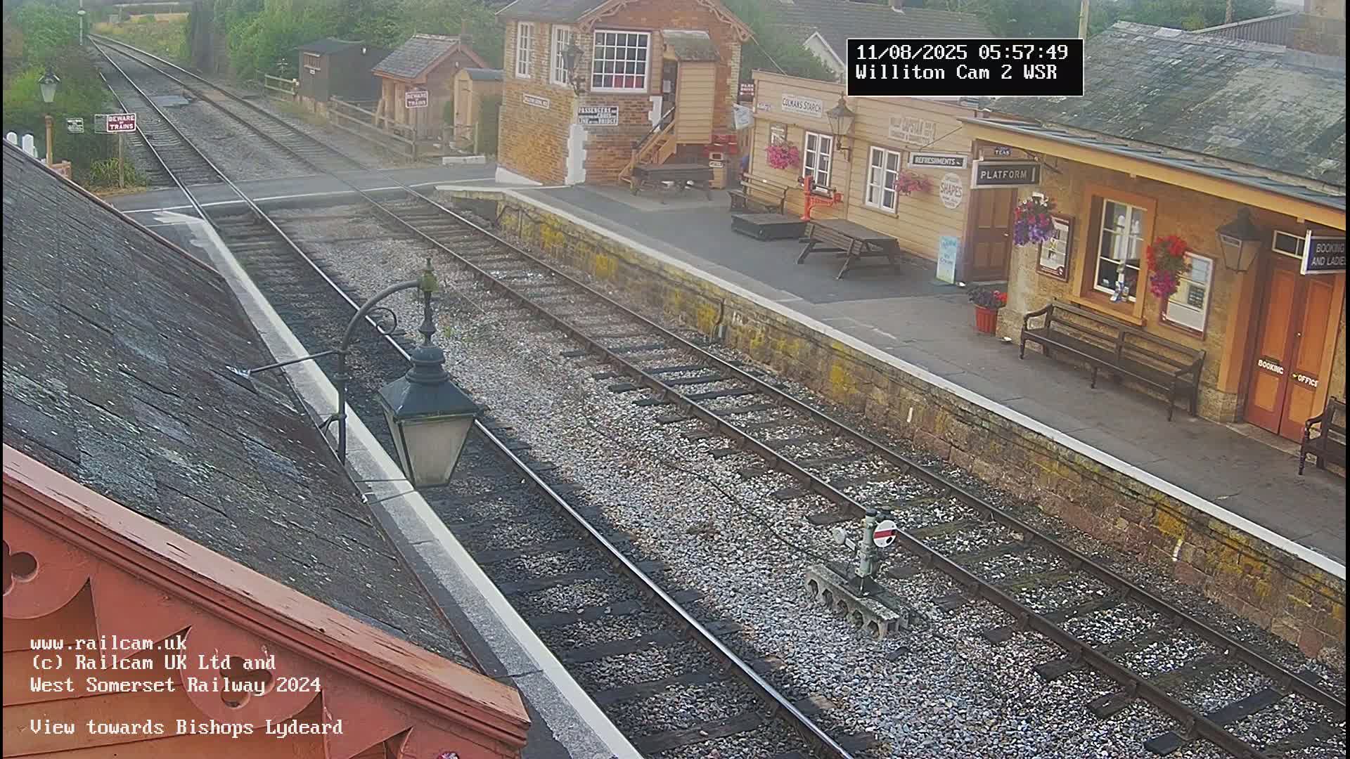 West Somerset Railway Williton Station South Platform View Live Cam  - Somerset, South West, England, United Kingdom