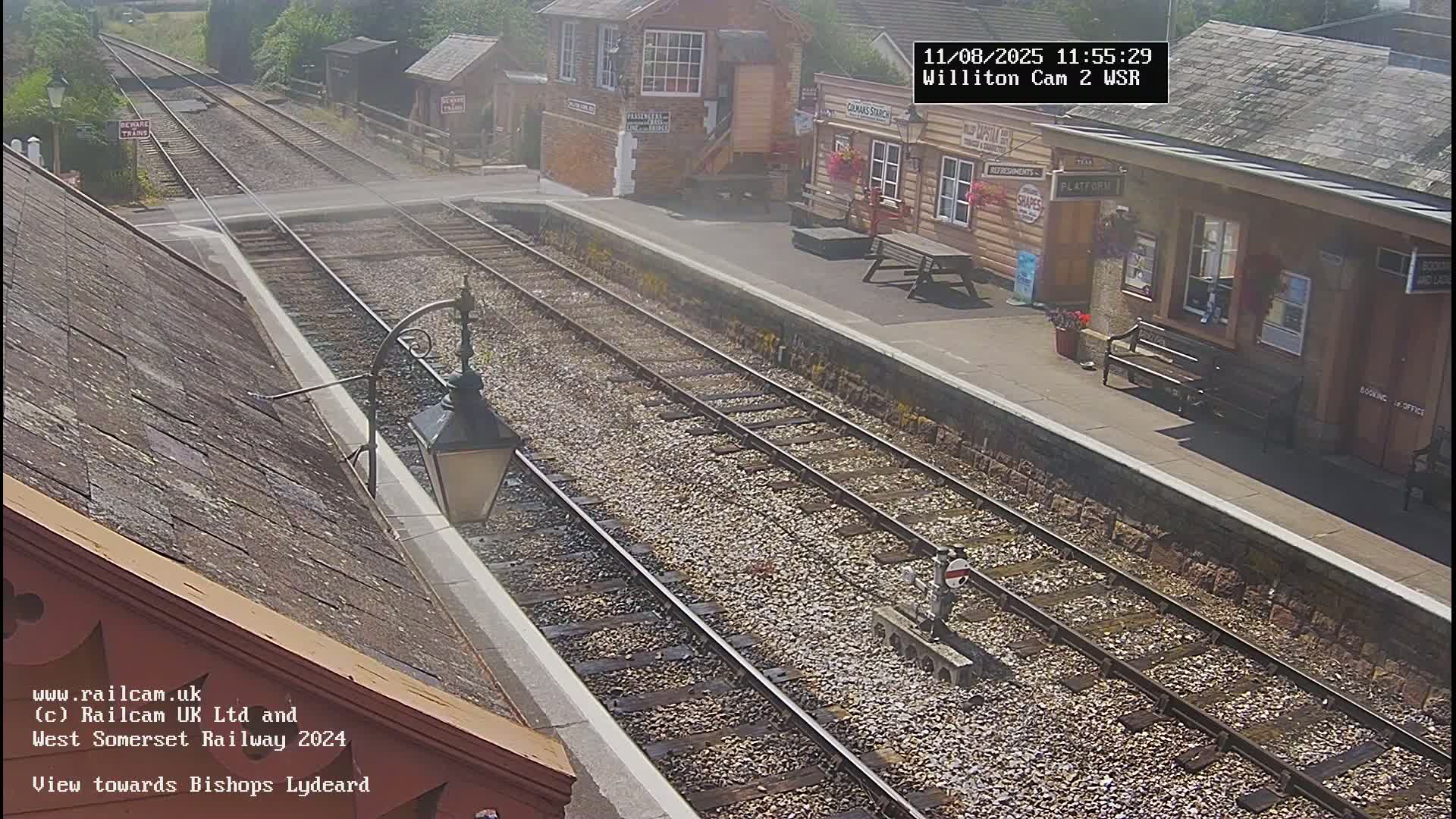 West Somerset Railway Williton Station South Platform View Live Cam  - Somerset, South West, England, United Kingdom