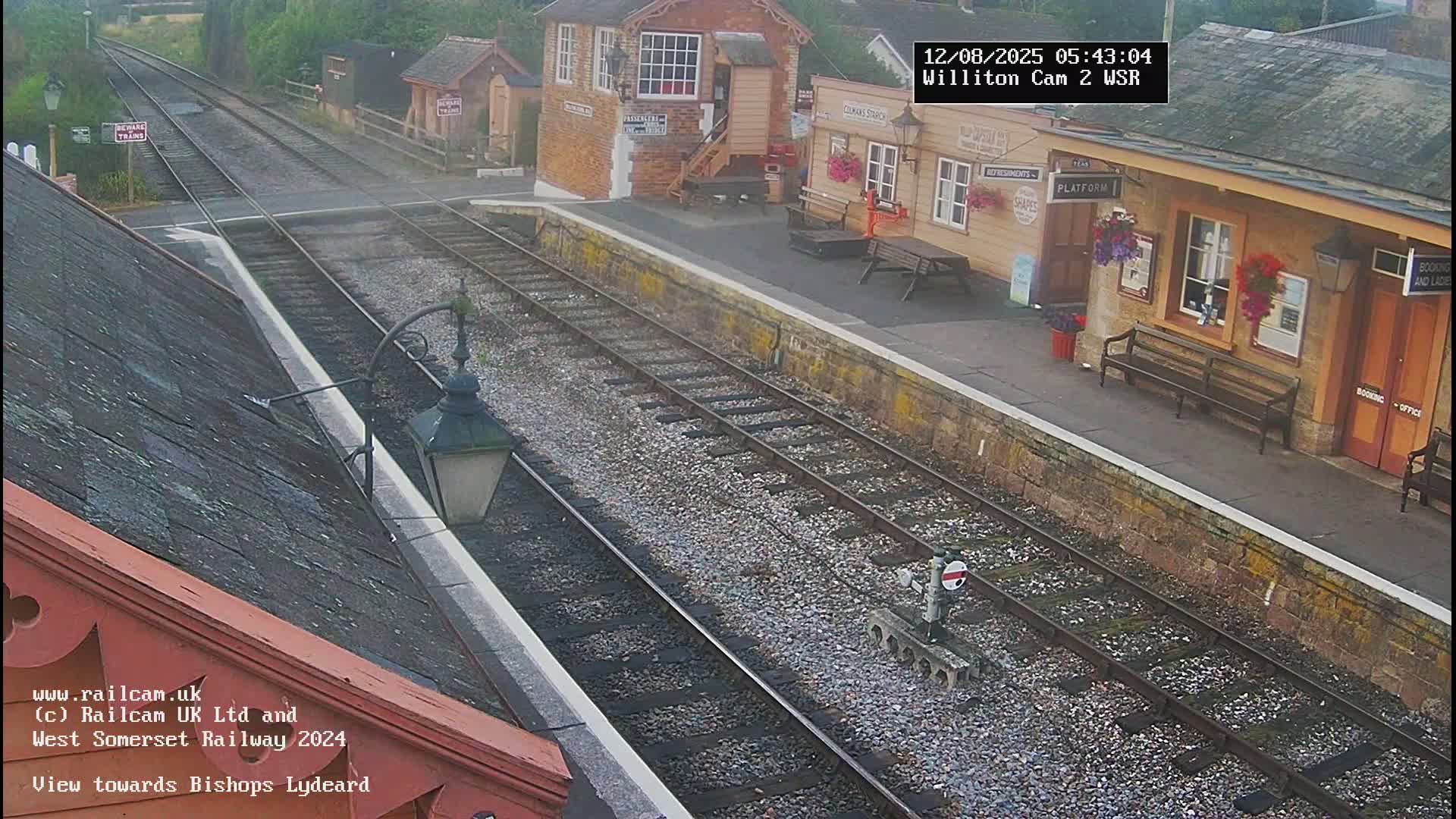 West Somerset Railway Williton Station South Platform View Live Cam  - Somerset, South West, England, United Kingdom