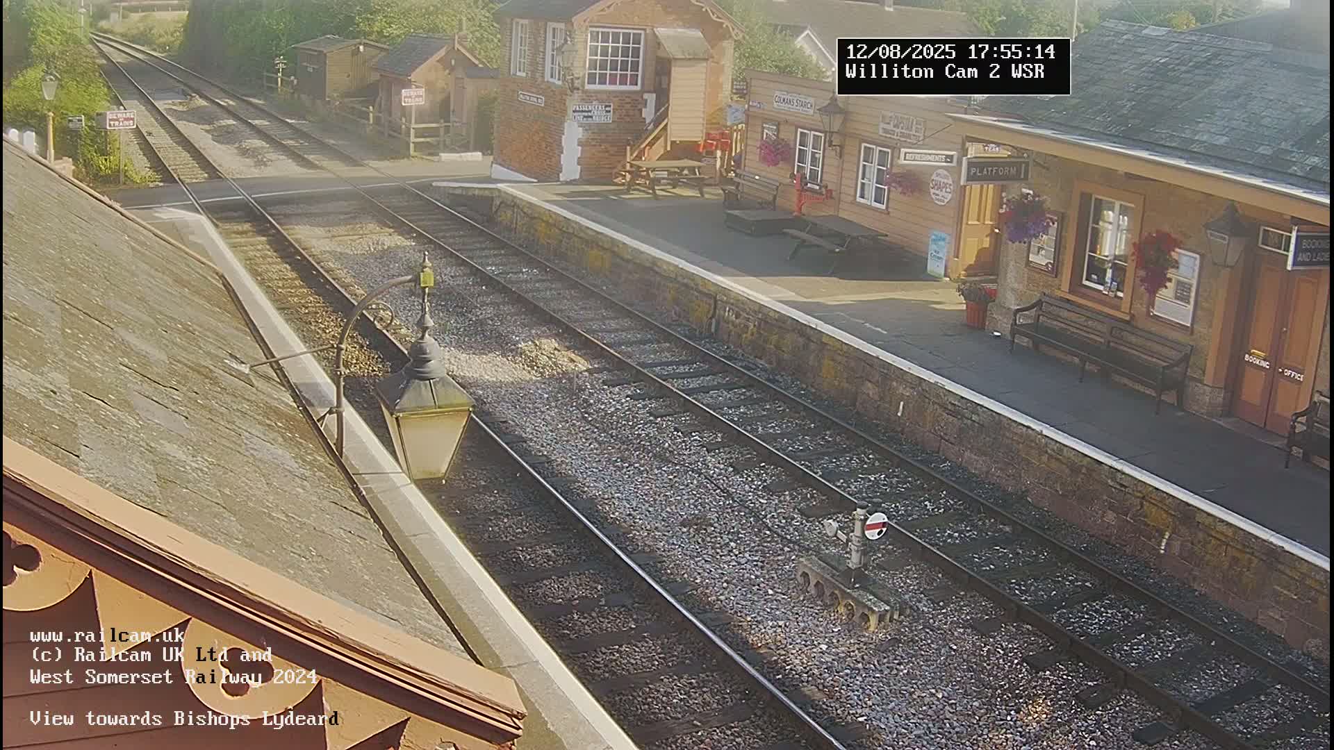 West Somerset Railway Williton Station South Platform View Live Cam  - Somerset, South West, England, United Kingdom