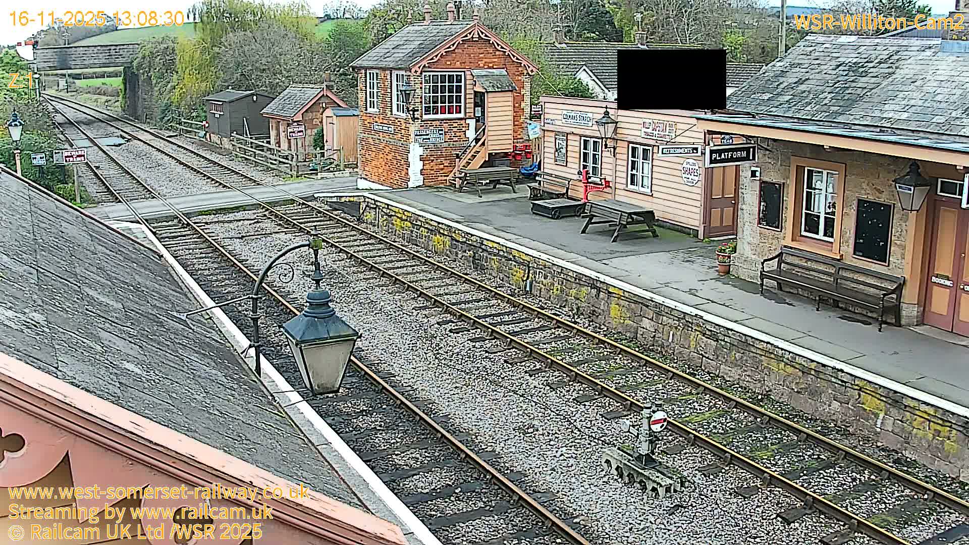 West Somerset Railway Williton Station South Platform View Live Cam  - Somerset, South West, England, United Kingdom