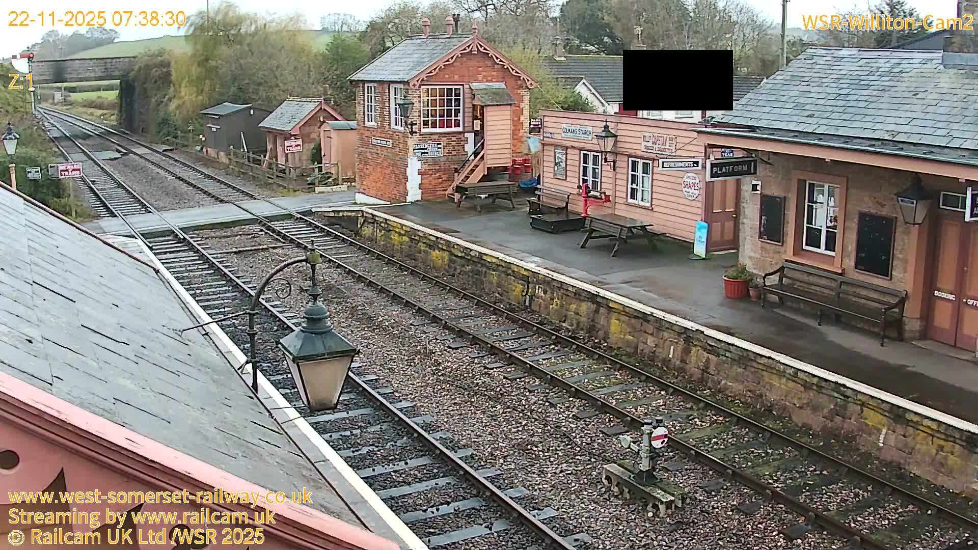 West Somerset Railway Williton Station South Platform View Live Cam  - Somerset, South West, England, United Kingdom