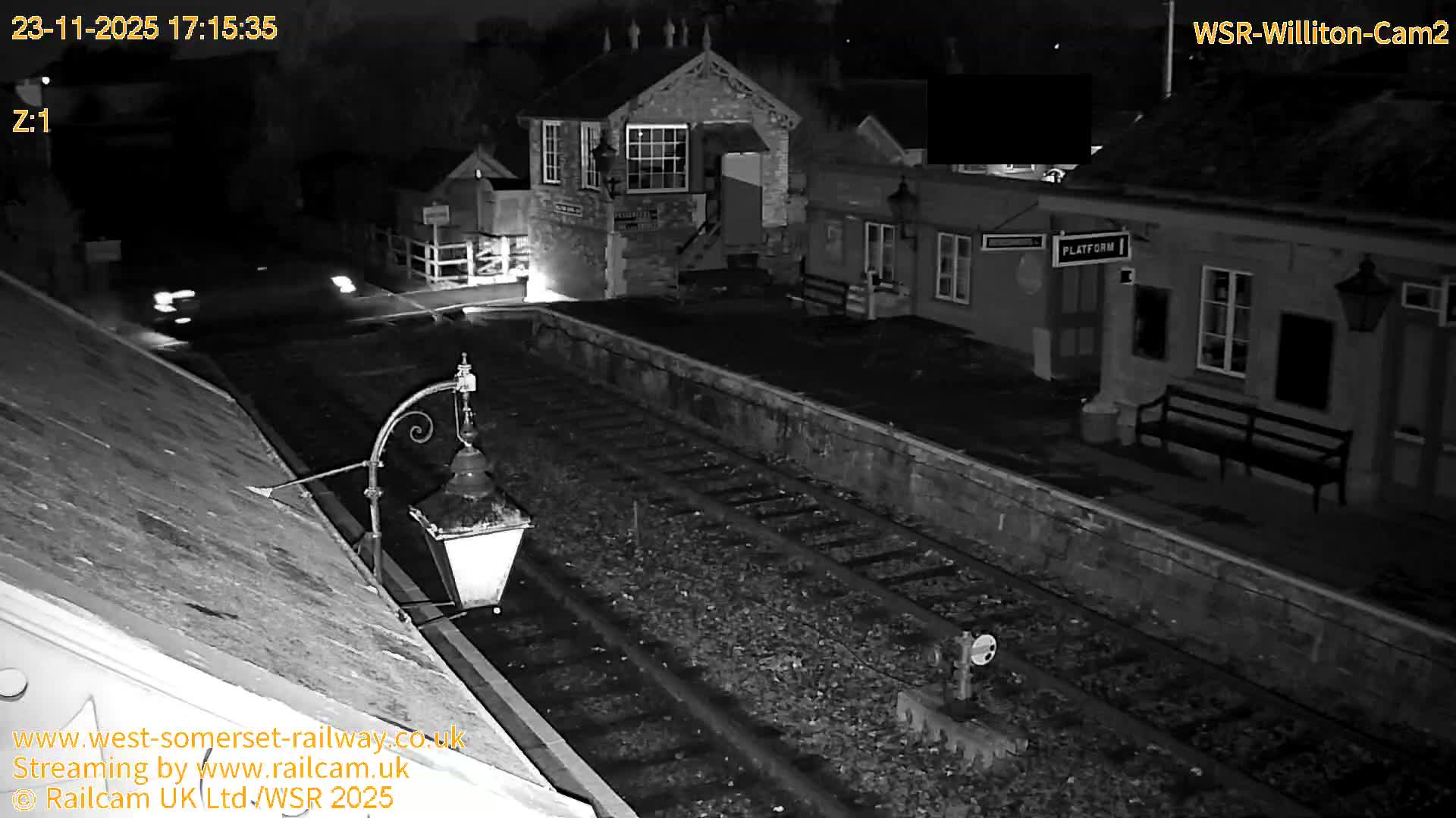West Somerset Railway Williton Station South Platform View Live Cam  - Somerset, South West, England, United Kingdom