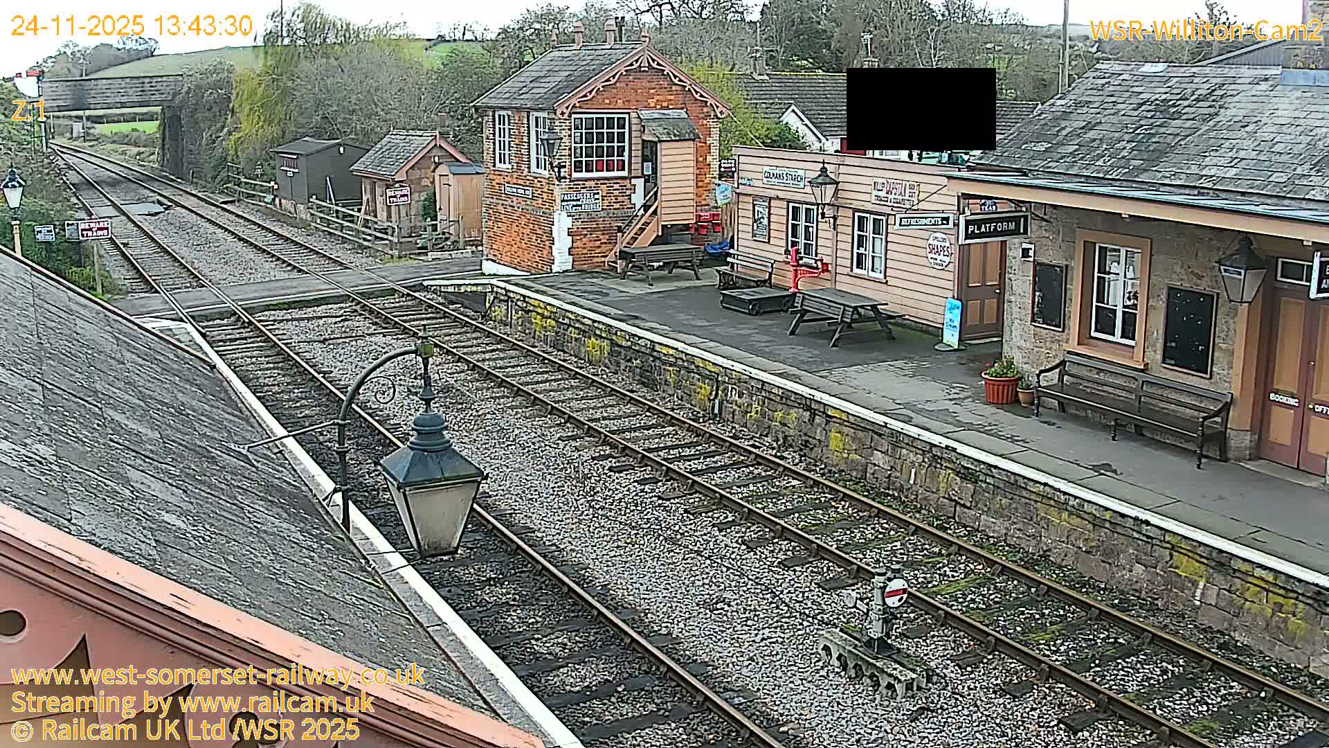 West Somerset Railway Williton Station South Platform View Live Cam  - Somerset, South West, England, United Kingdom