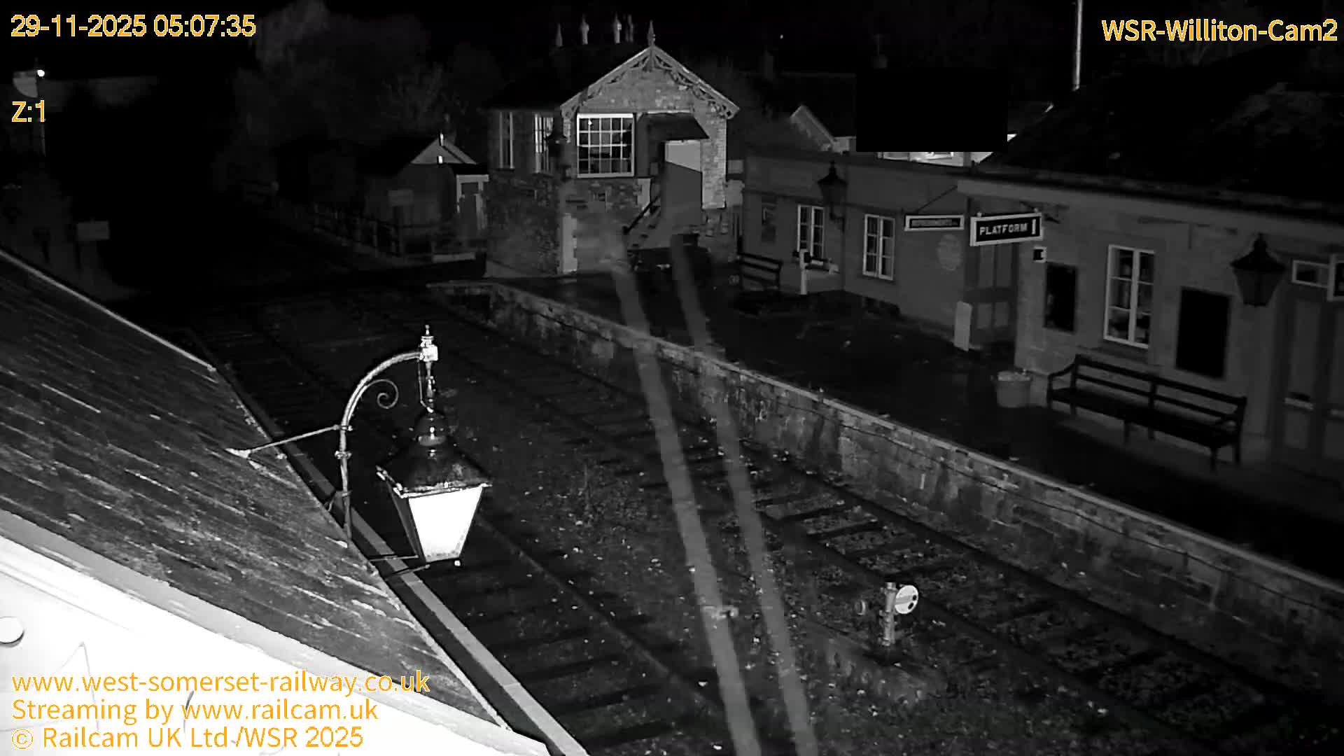 West Somerset Railway Williton Station South Platform View Live Cam  - Somerset, South West, England, United Kingdom