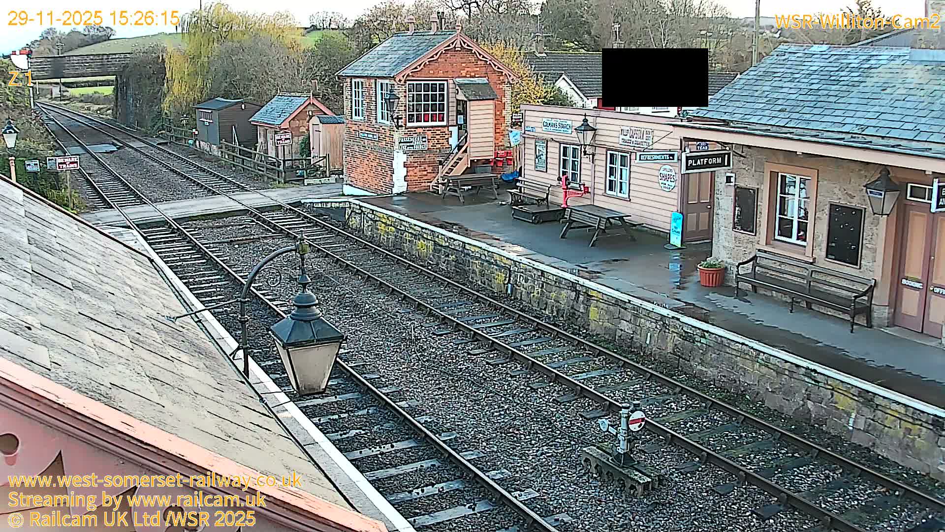West Somerset Railway Williton Station South Platform View Live Cam  - Somerset, South West, England, United Kingdom