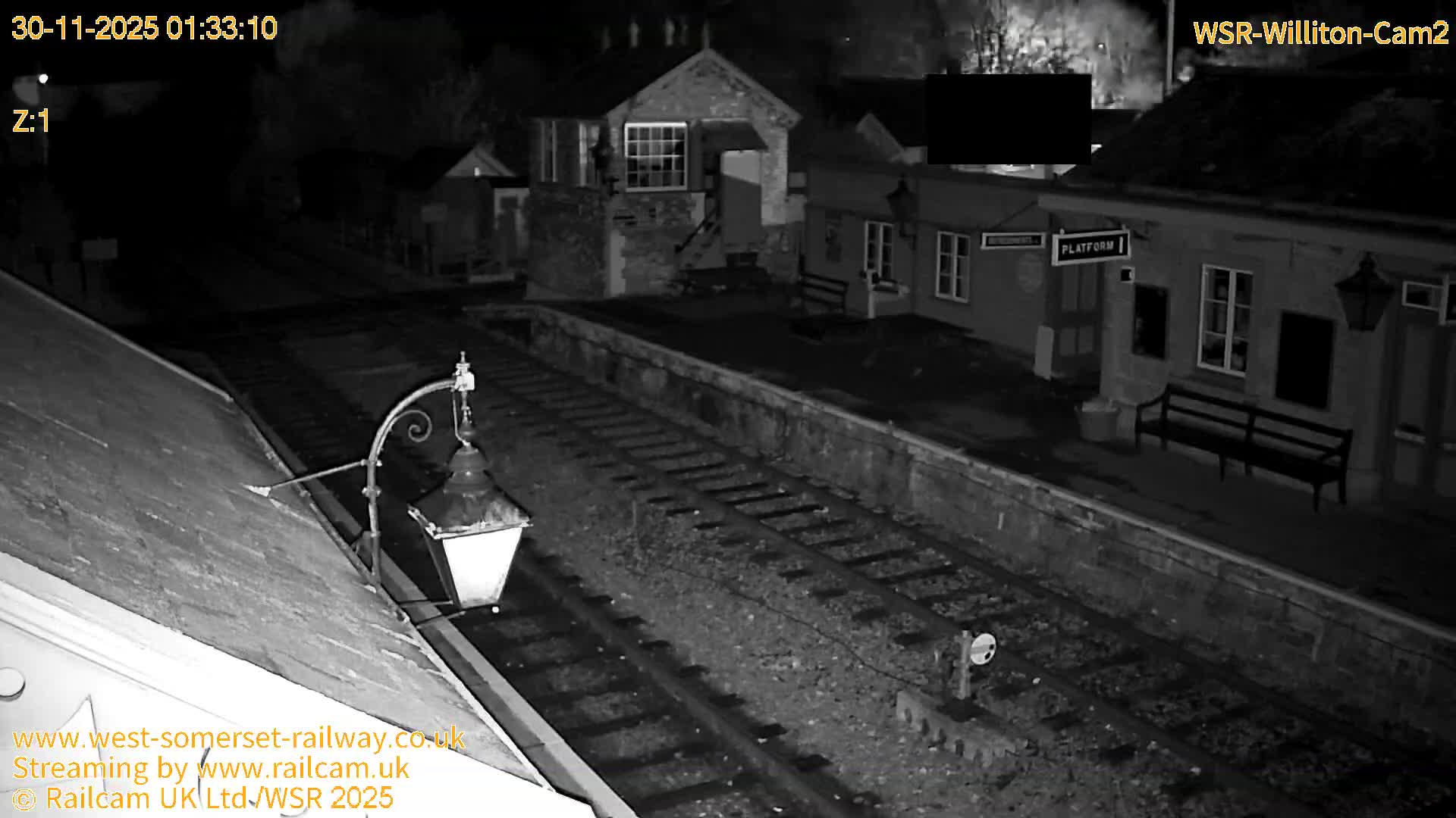 West Somerset Railway Williton Station South Platform View Live Cam  - Somerset, South West, England, United Kingdom
