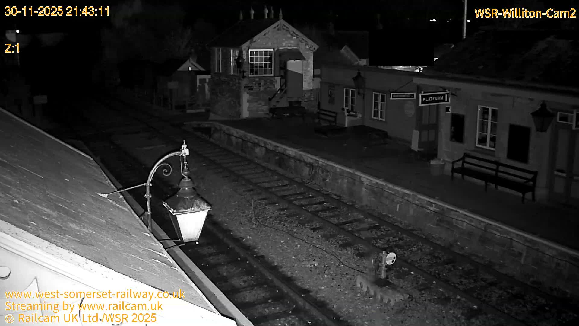 West Somerset Railway Williton Station South Platform View Live Cam  - Somerset, South West, England, United Kingdom